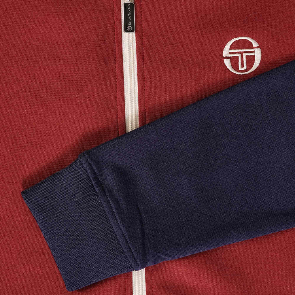 Sergio Tacchini Scirocco Track Top - Merlot/Maritime Blue
