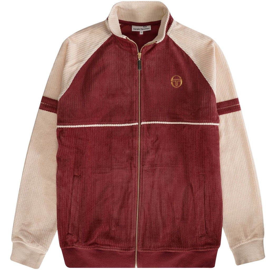 Sergio Tacchini Orion Rib Track Top - Merlot/Buttercream