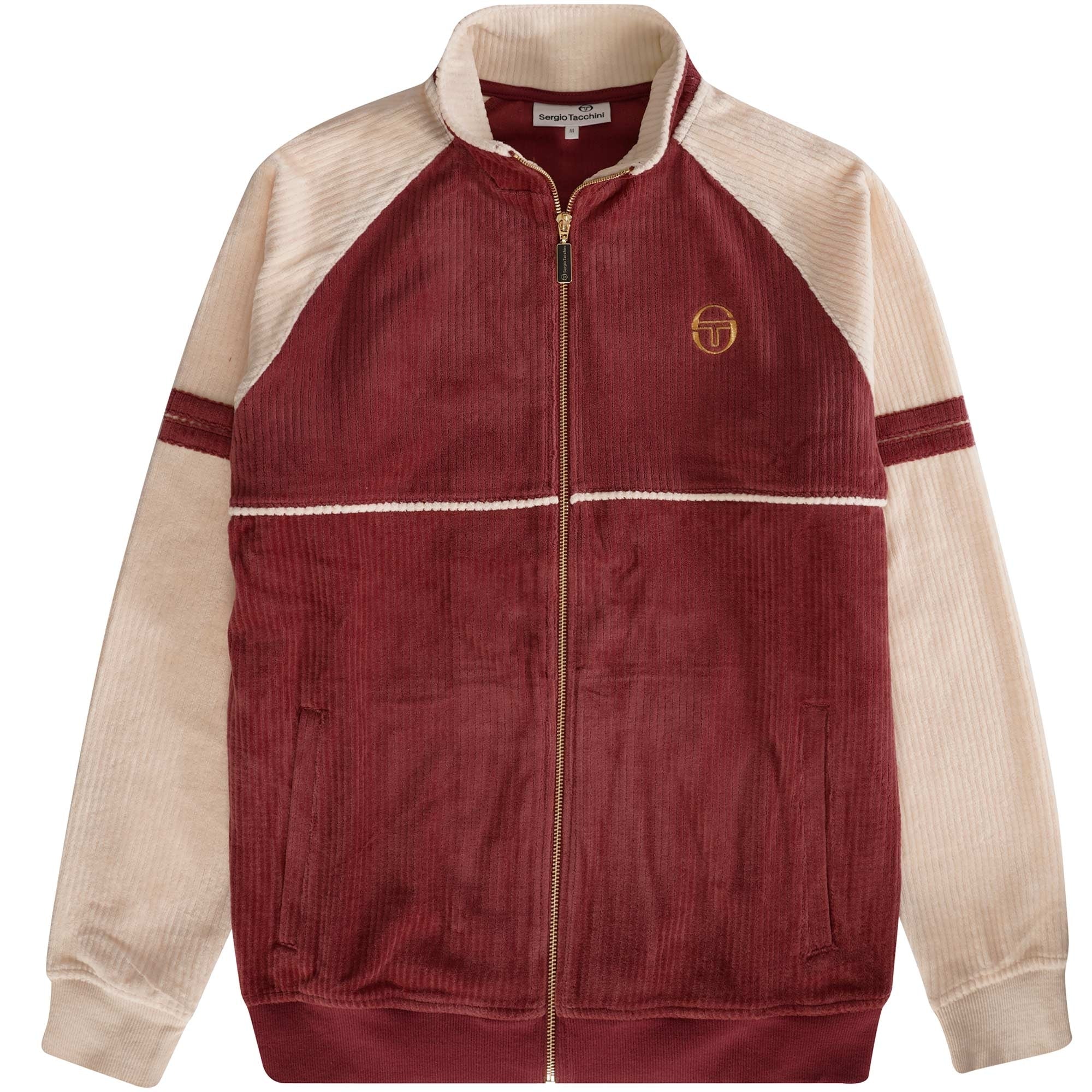 Sergio Tacchini Orion Rib Track Top - Merlot/Buttercream
