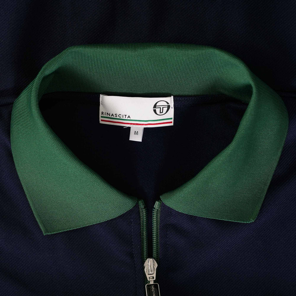 Sergio Tacchini Verdi Track Top - Maritime Blue/Dark Green