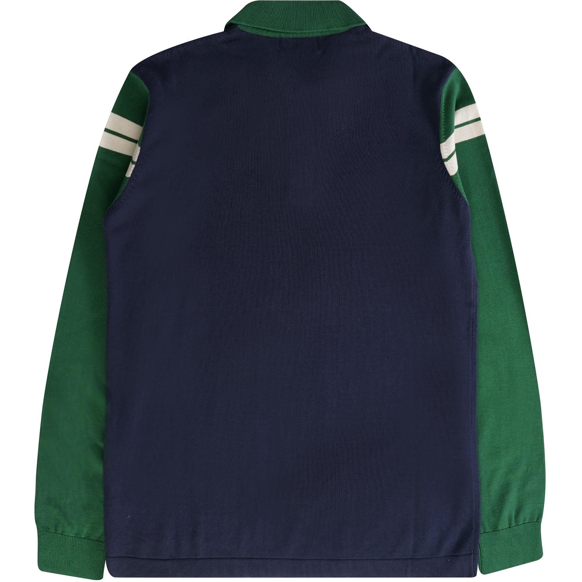 Sergio Tacchini Ravi Long Sleeve Polo Shirt - Maritime Blue/Dark Green