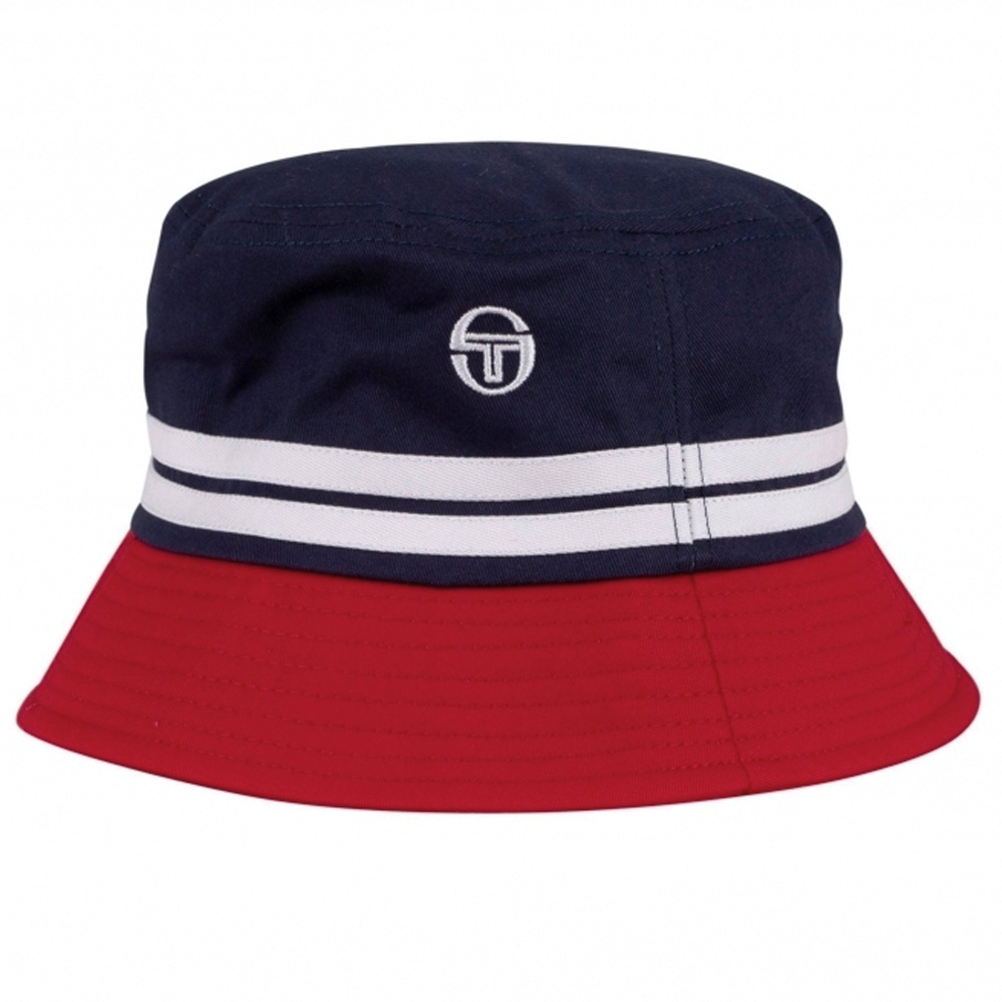 Sergio Tacchini Stonewoods Bucket Hat - Maritime Blue/Adrenaline Rush