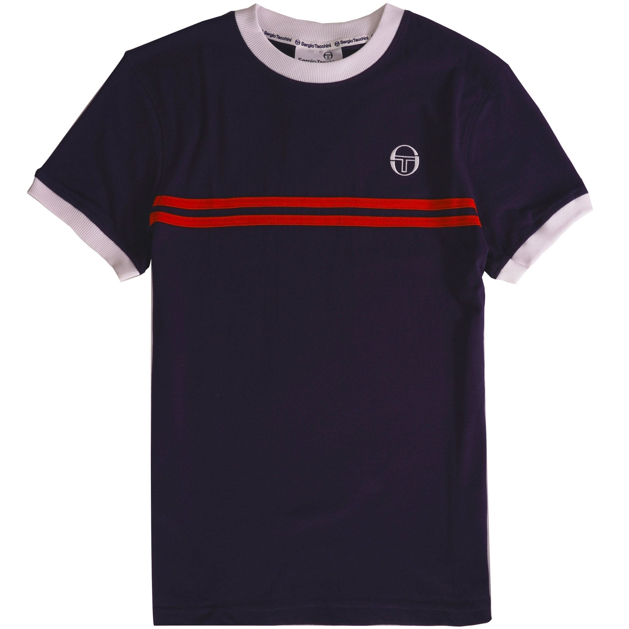 Sergio Tacchini Supermac T-Shirt - Maritime Blue/Adrenaline Rush
