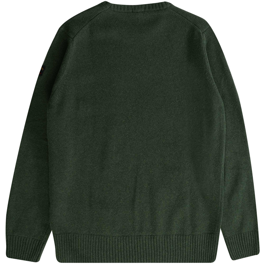 Paul and Shark Crew Neck Jumper - Olive