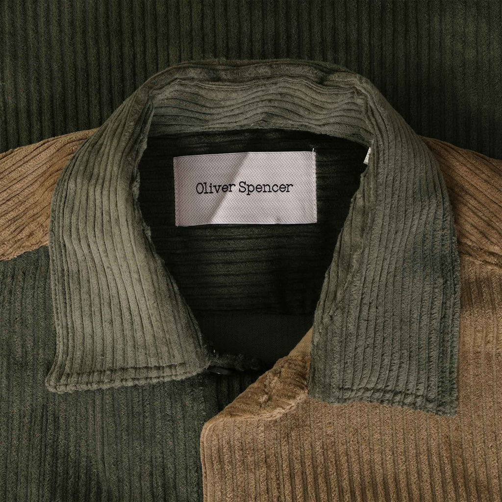 Oliver Spencer Killard Jacket Deakin Cord - Olive/Brown