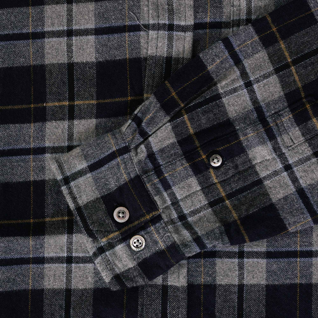 Norse Projects Anton Brushed Checked Flannel - Medium Grey