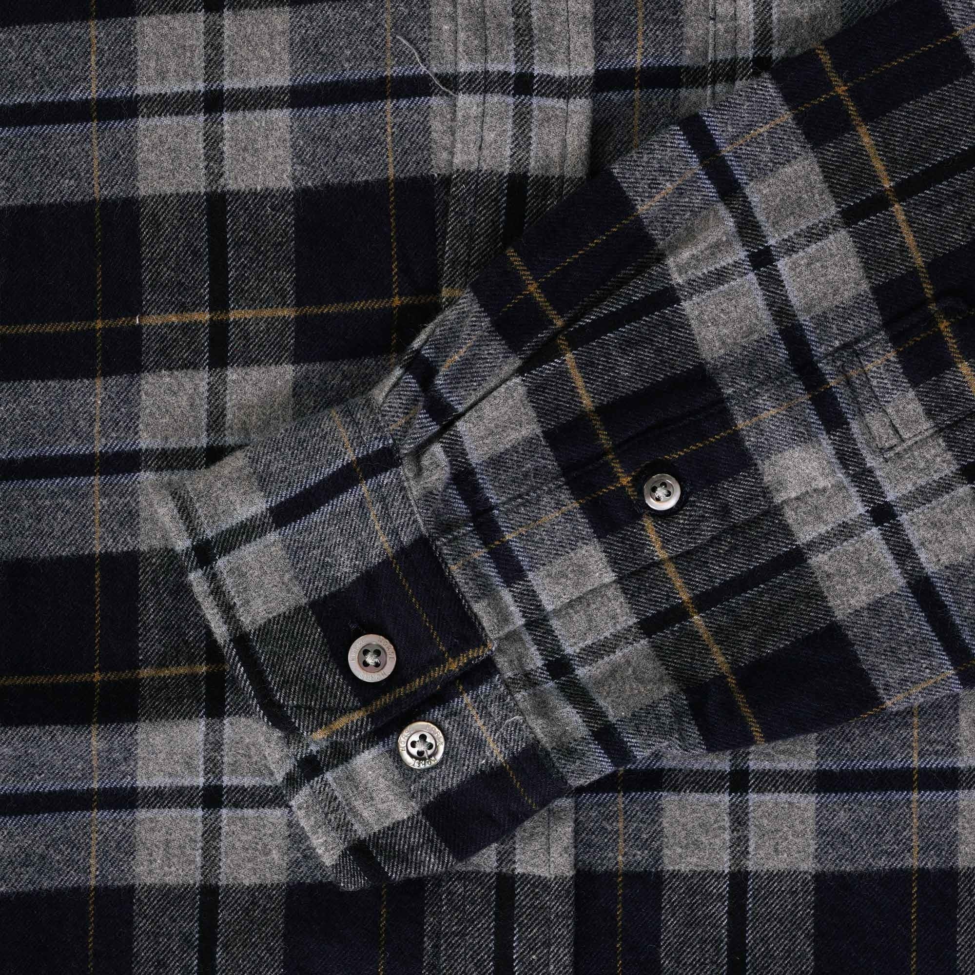 Norse Projects Anton Brushed Checked Flannel - Medium Grey