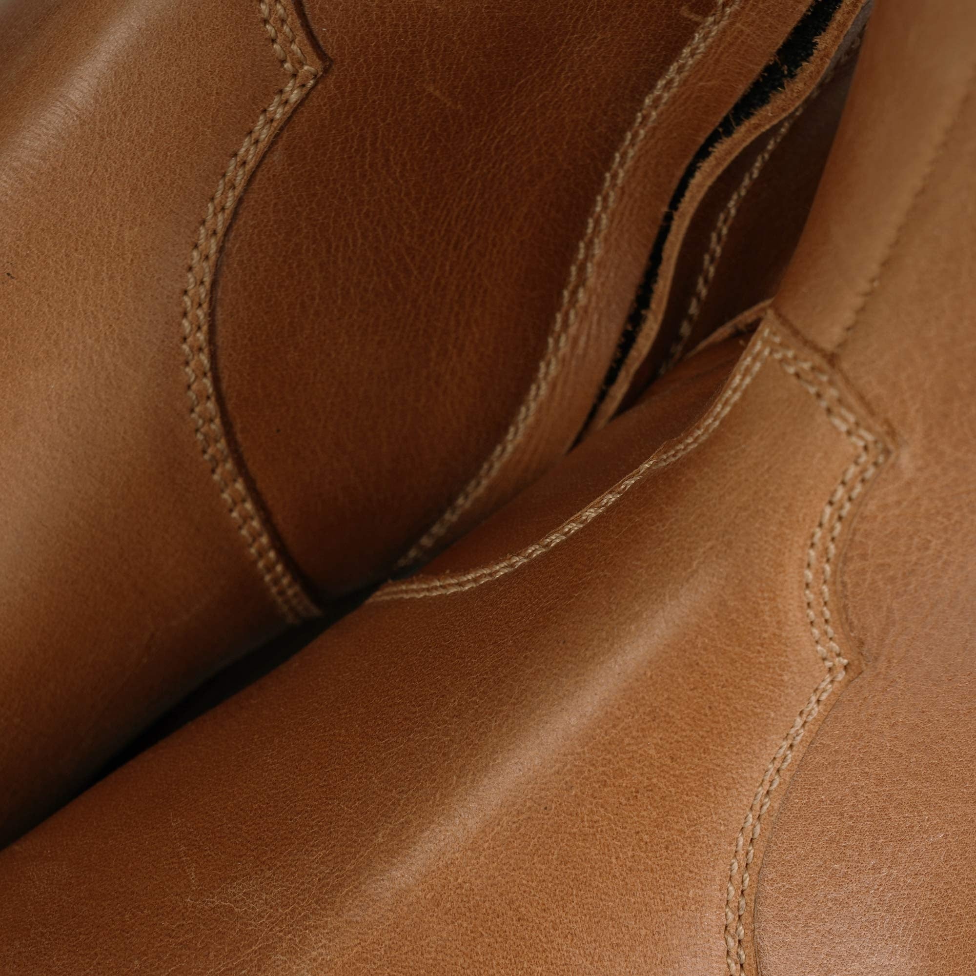 Uncle Bright Square Cuban Chelsea Boot - Teak