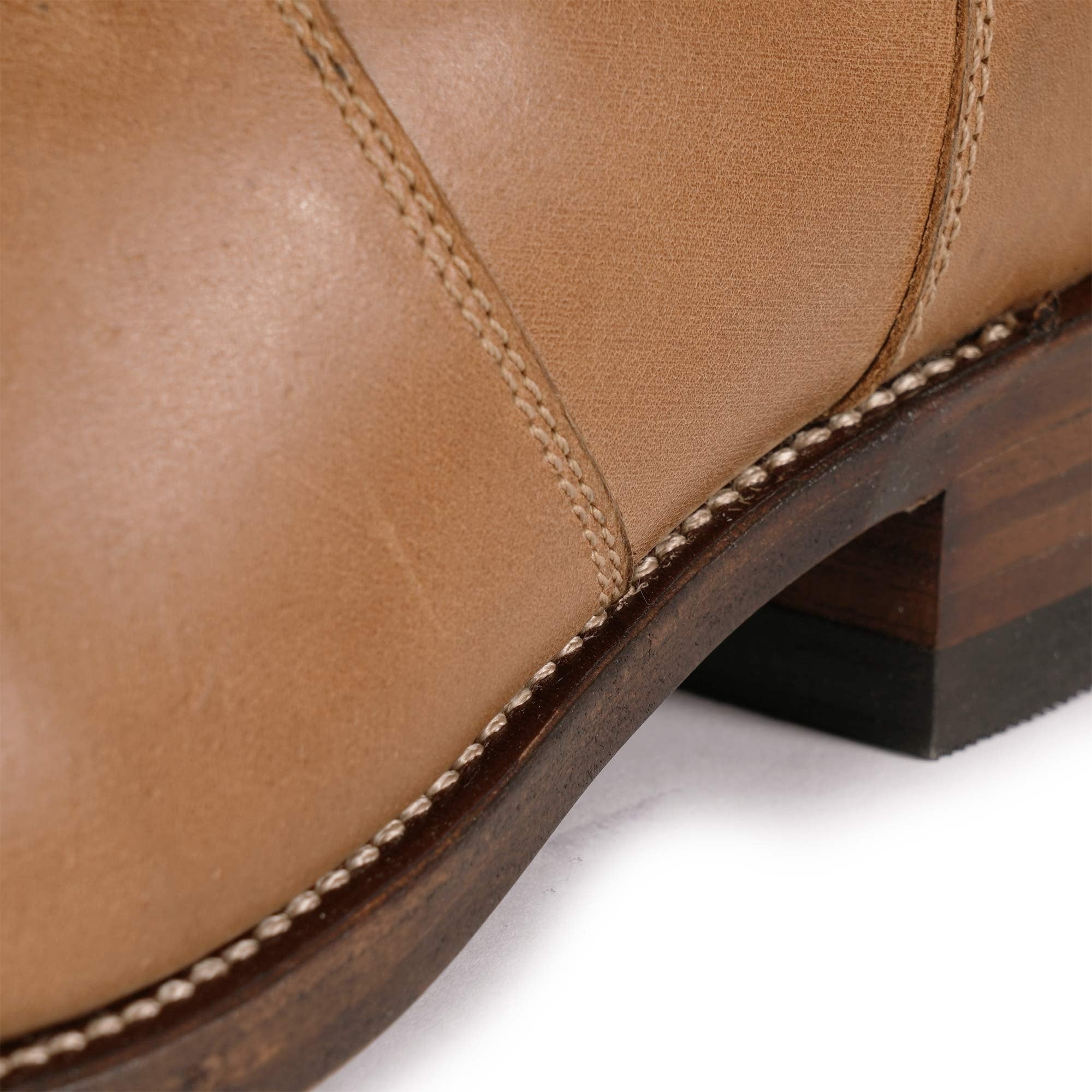 Uncle Bright Square Cuban Chelsea Boot - Teak