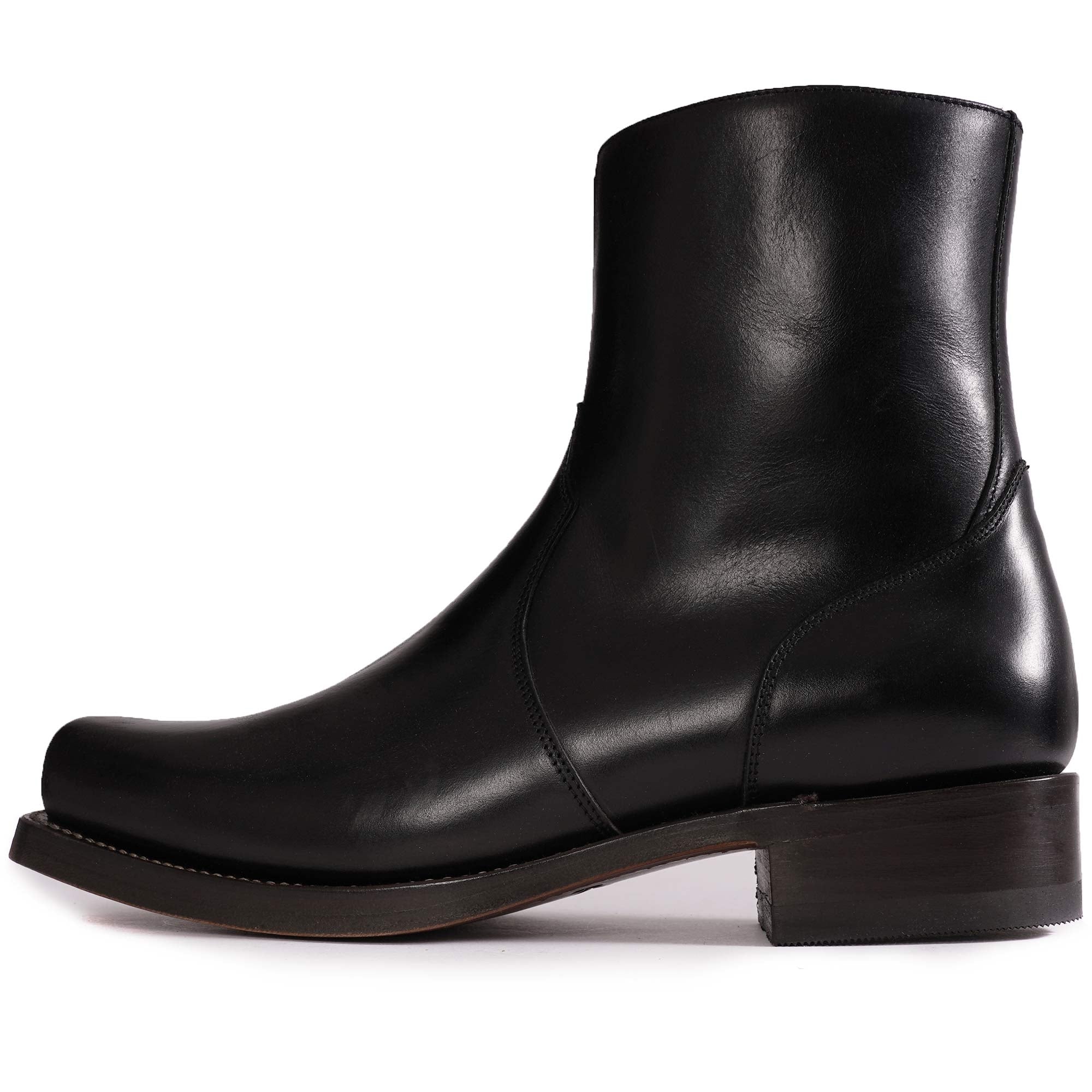 Square Cuban Chelsea Boot - Black