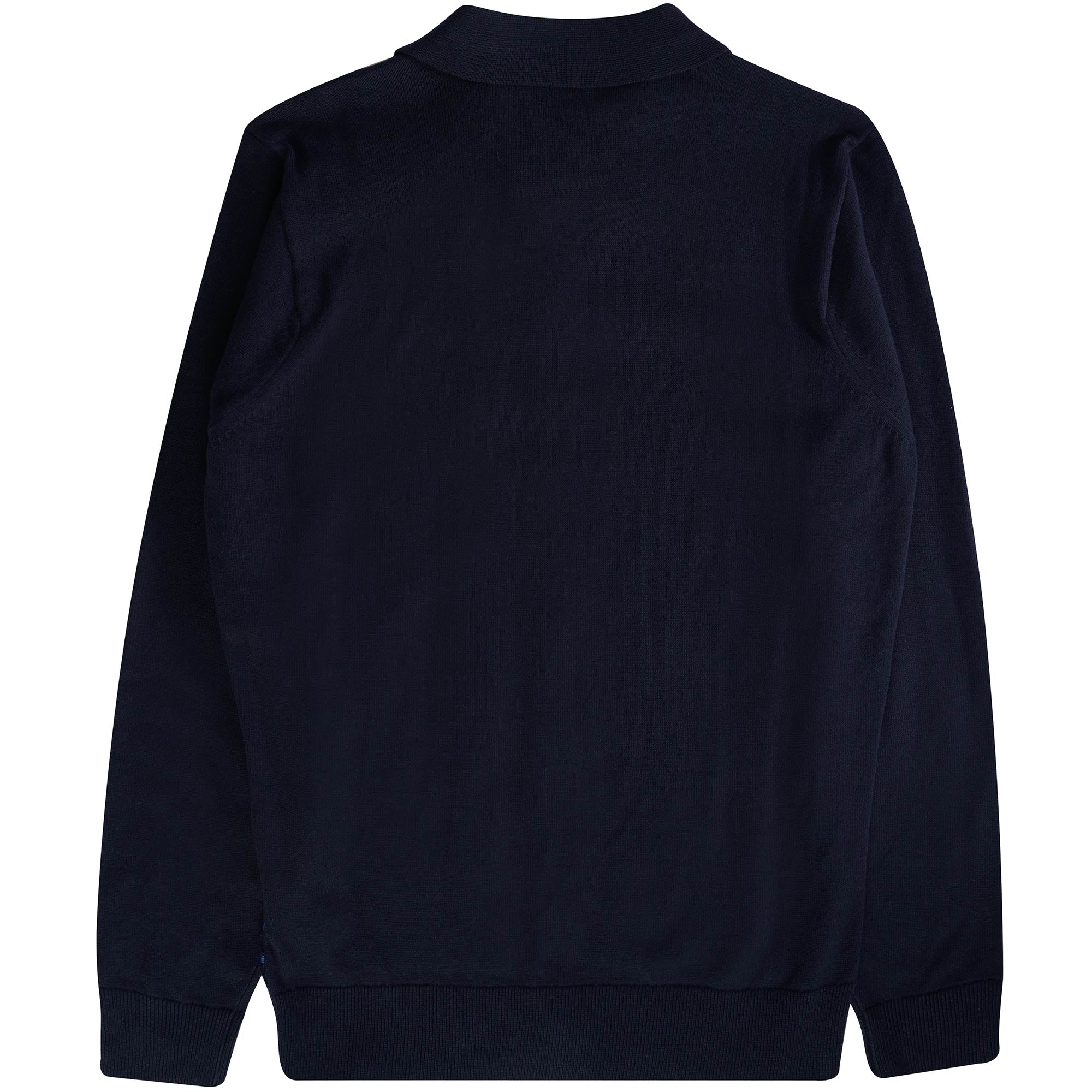Gabicci Vintage Wishaw Knitted Polo Shirt - Navy/Adriatic Blue/Cream