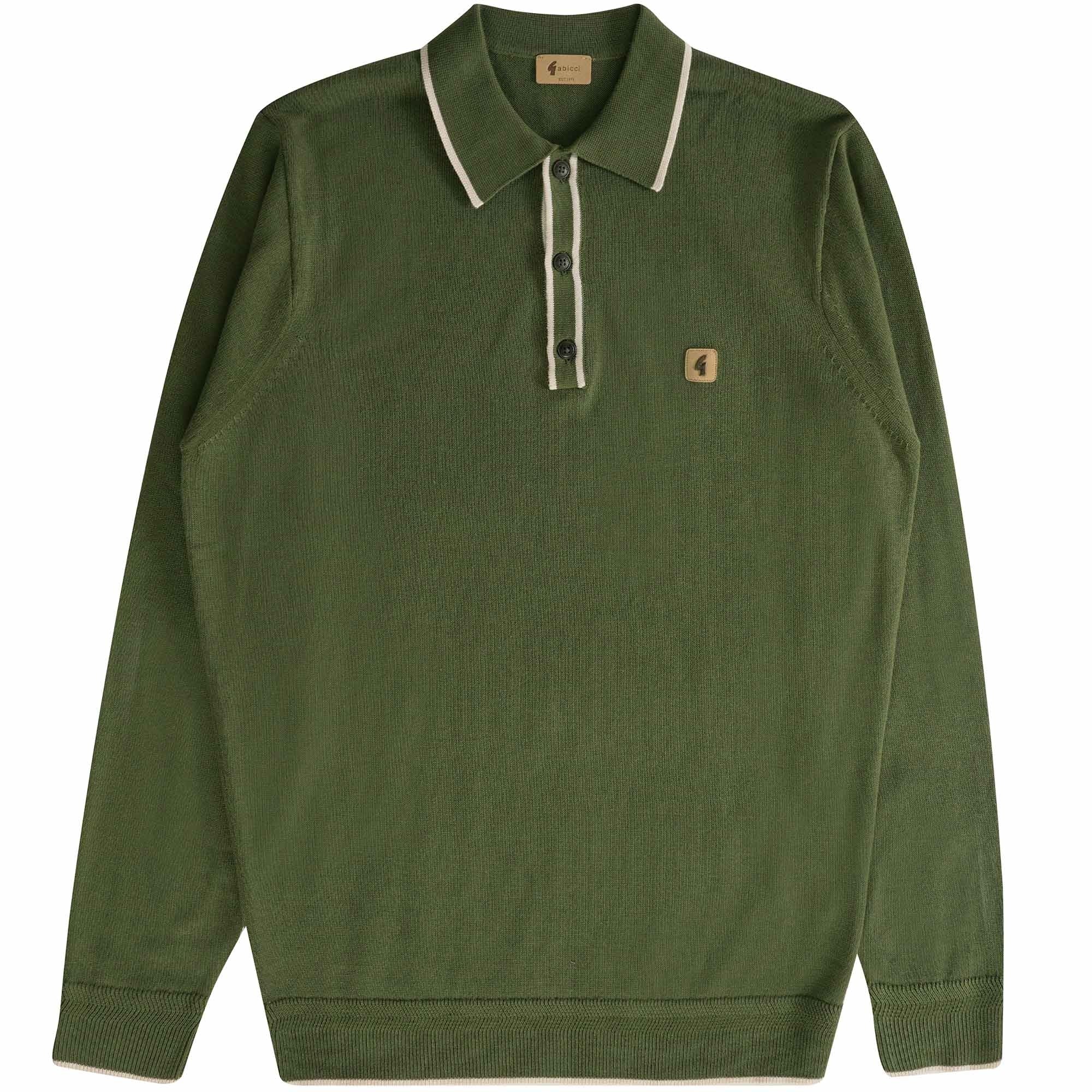 Gabicci Vintage Lineker Polo Shirt - Olivio