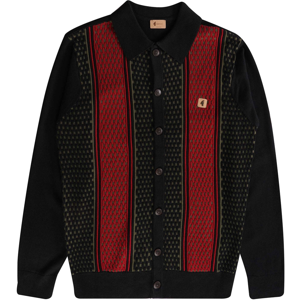 Gabicci Vintage Wishaw Knitted Polo Shirt - Black