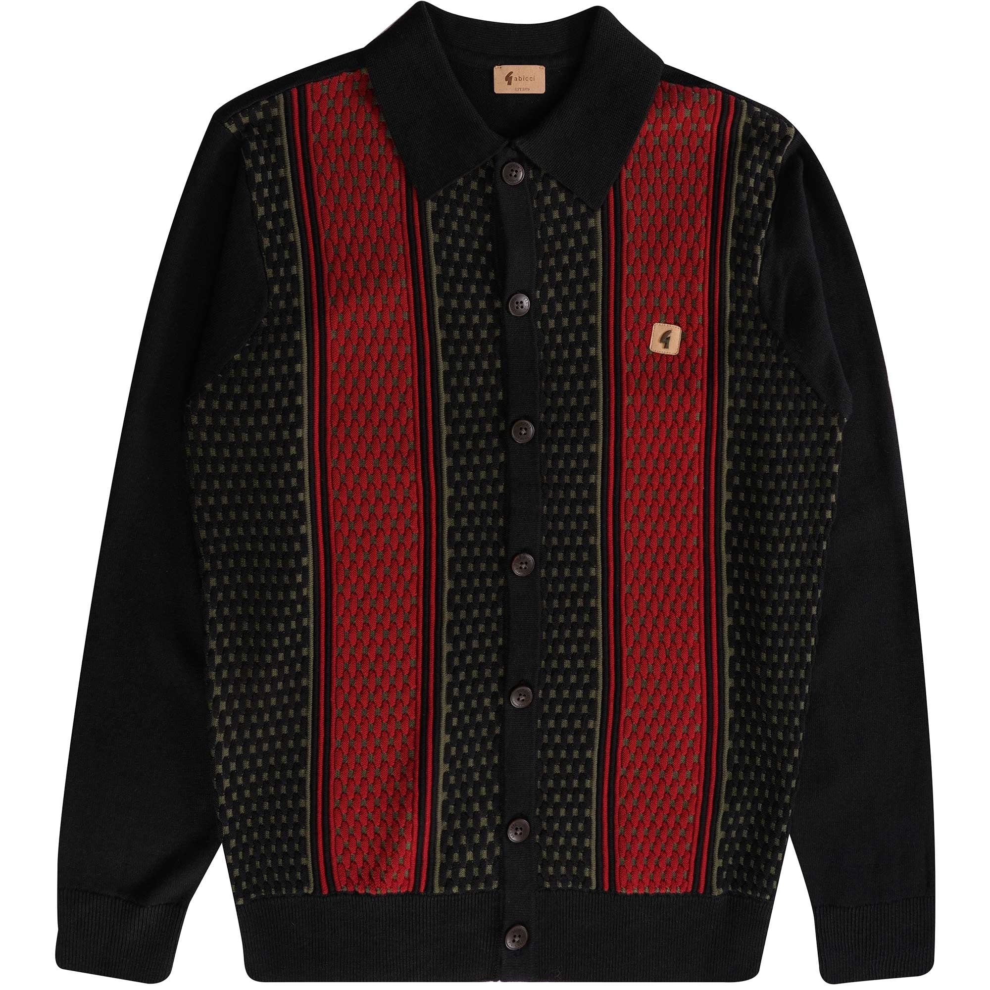 Gabicci Vintage Wishaw Knitted Polo Shirt - Black