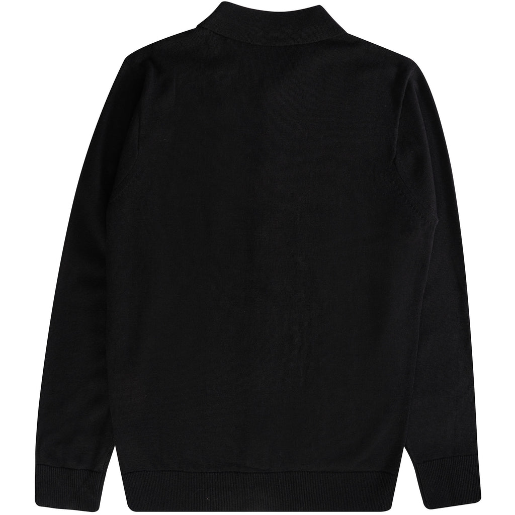 Gabicci Vintage Wishaw Knitted Polo Shirt - Black