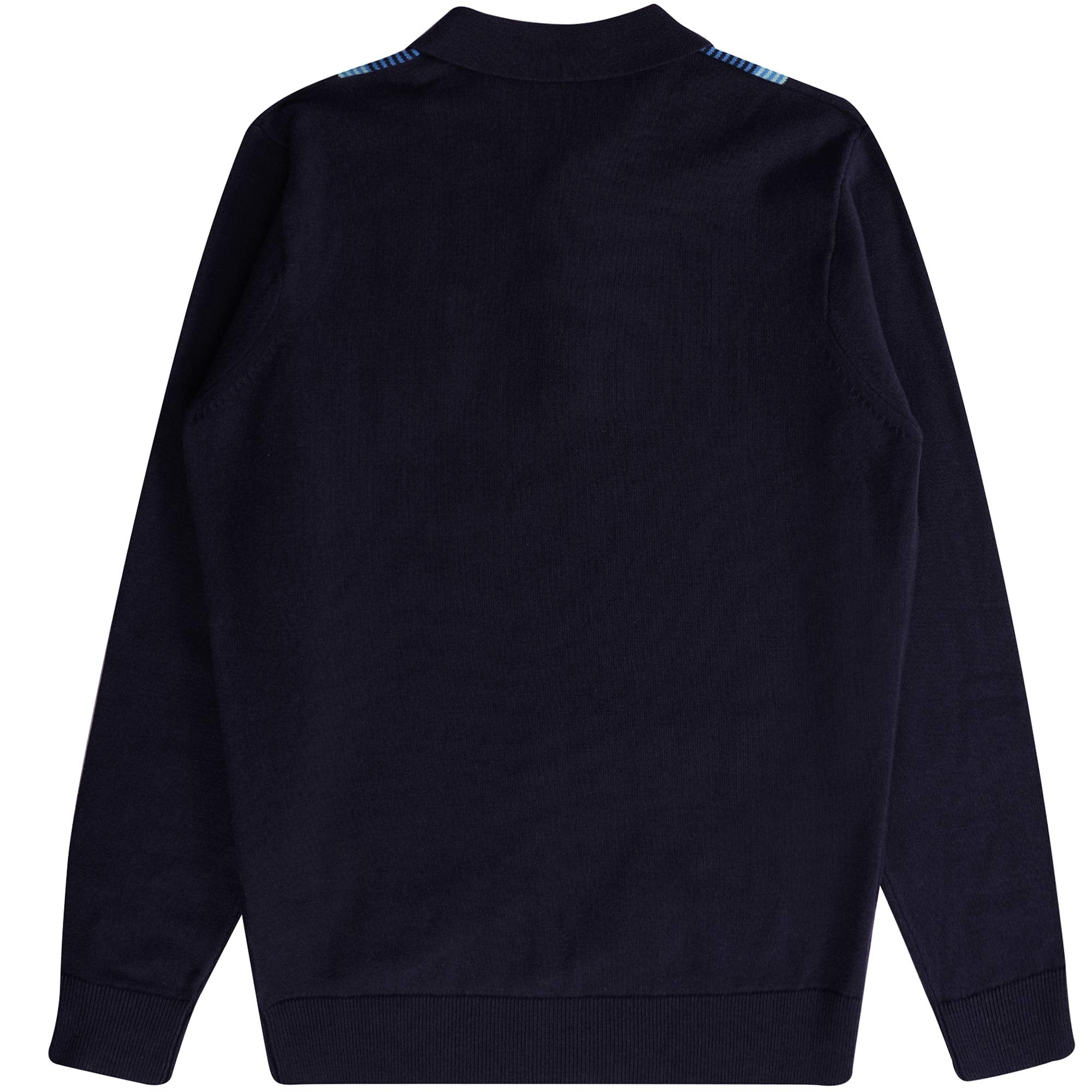Gabicci Vintage Fiennes Long Sleeve Polo Top - Navy