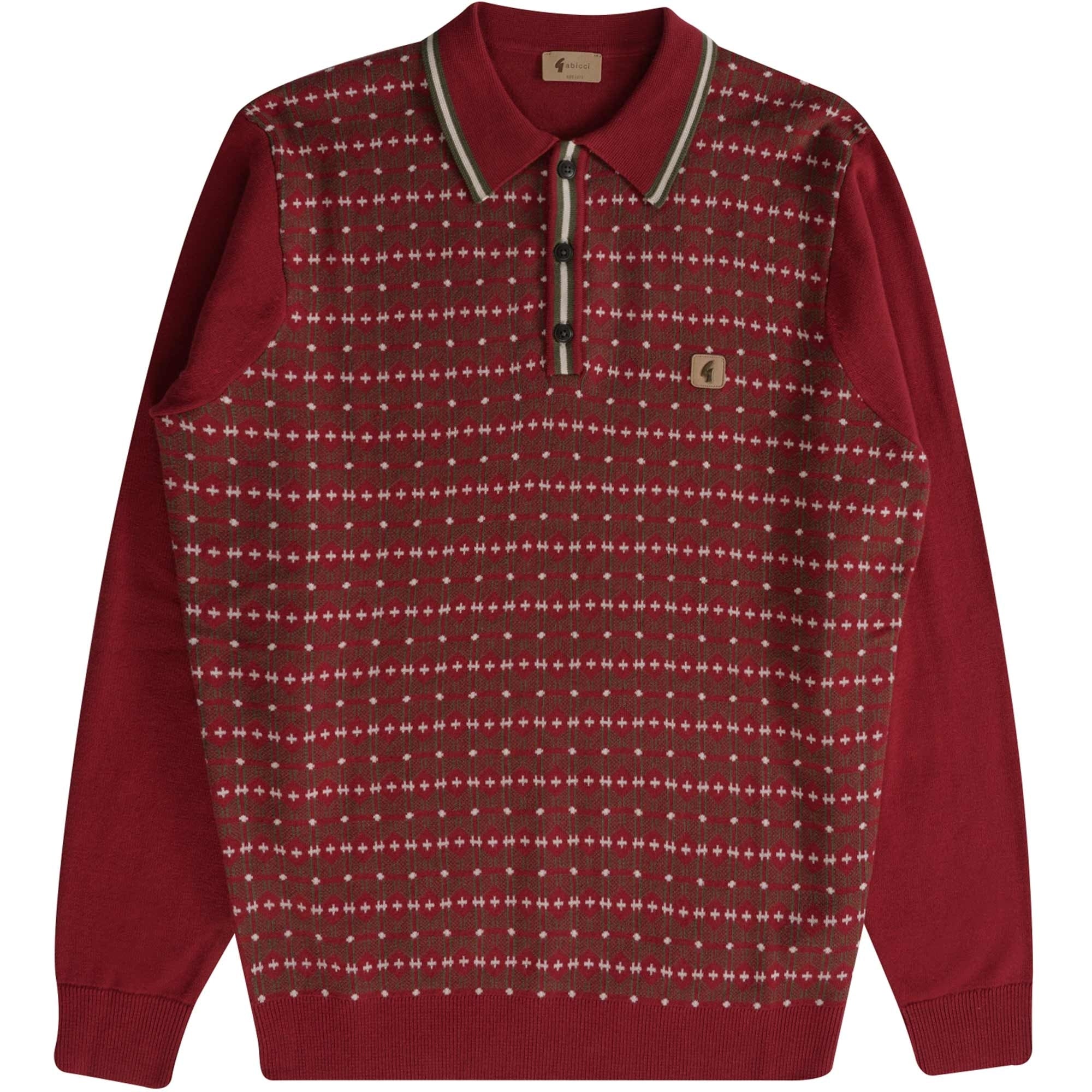 Gabicci Vintage Ernest Polo Shirt- Rosso