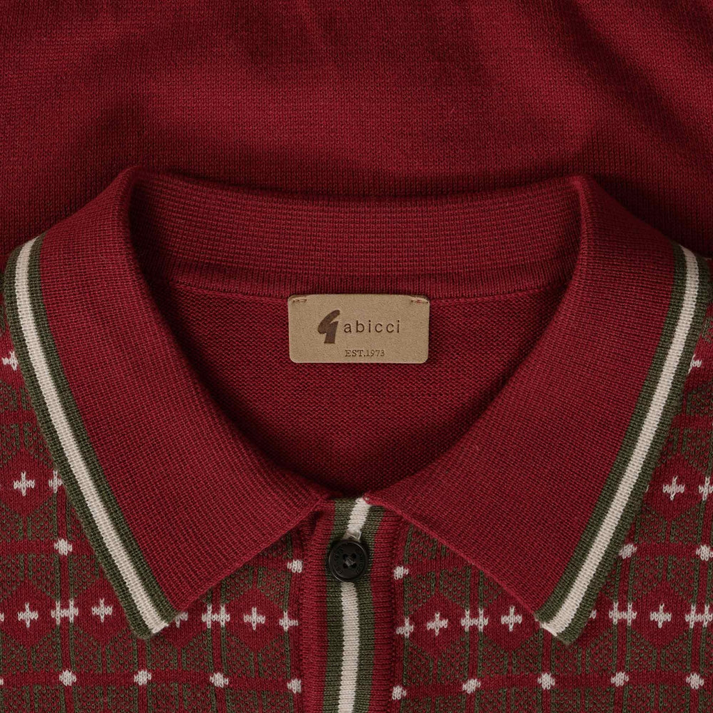 Gabicci Vintage Ernest Polo Shirt- Rosso