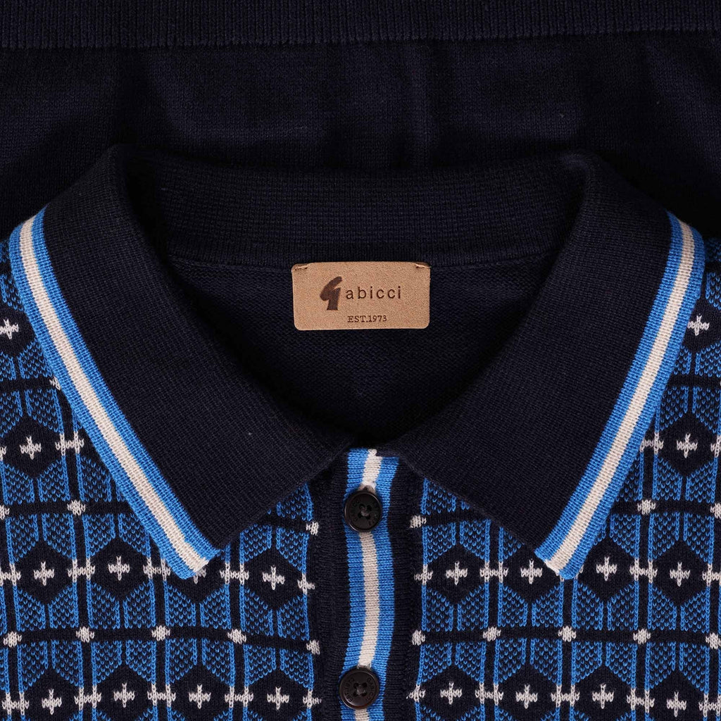 Gabicci Vintage Ernest Polo Shirt- Navy