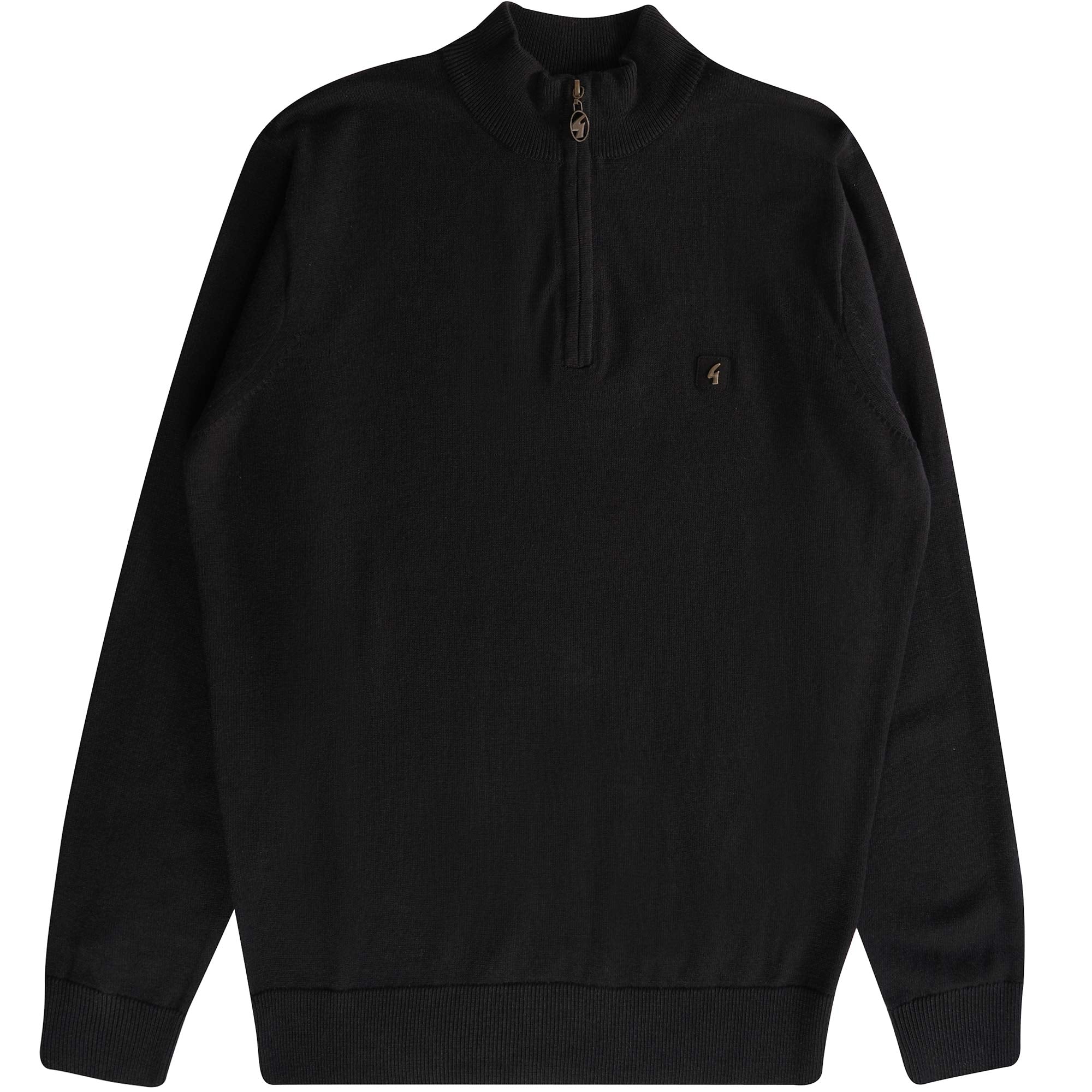 Gabicci Vintage Naxton 1/4 Zip Jumper - Black