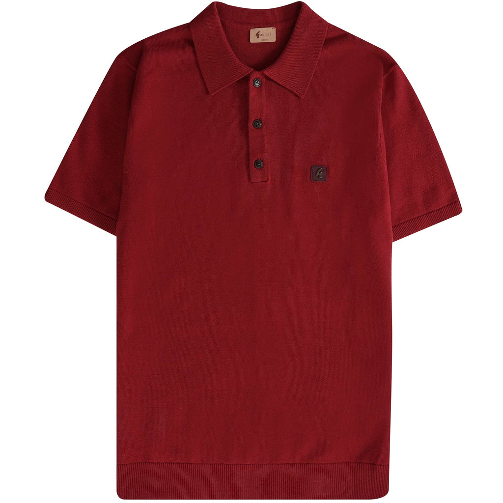 Gabicci Vintage Jackson Short Sleeve Polo Shirt - Rosso