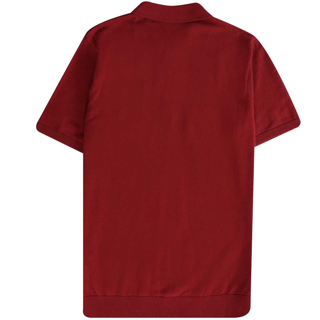 Gabicci Vintage Jackson Short Sleeve Polo Shirt - Rosso