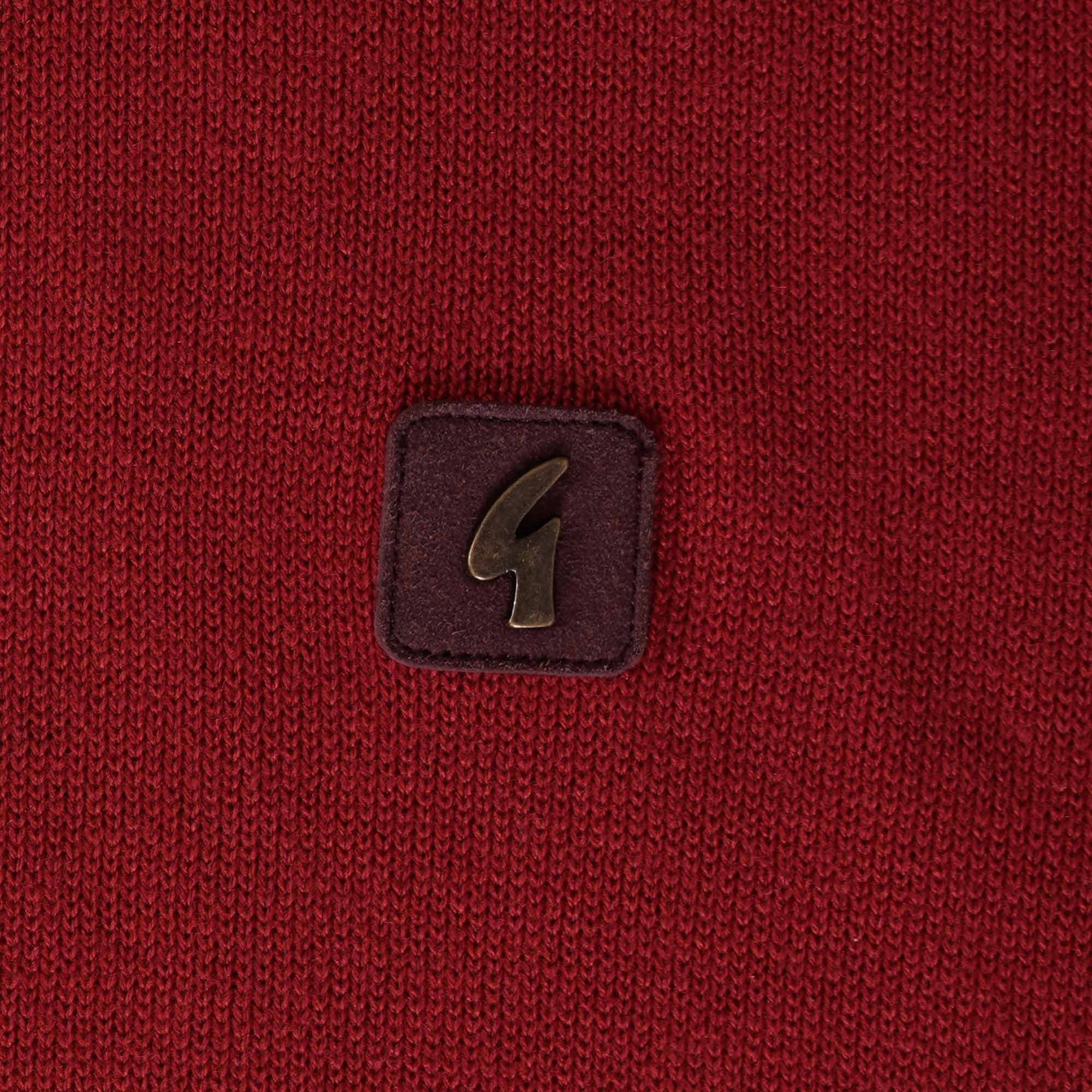Gabicci Vintage Francesco Knit Polo Top - Rosso