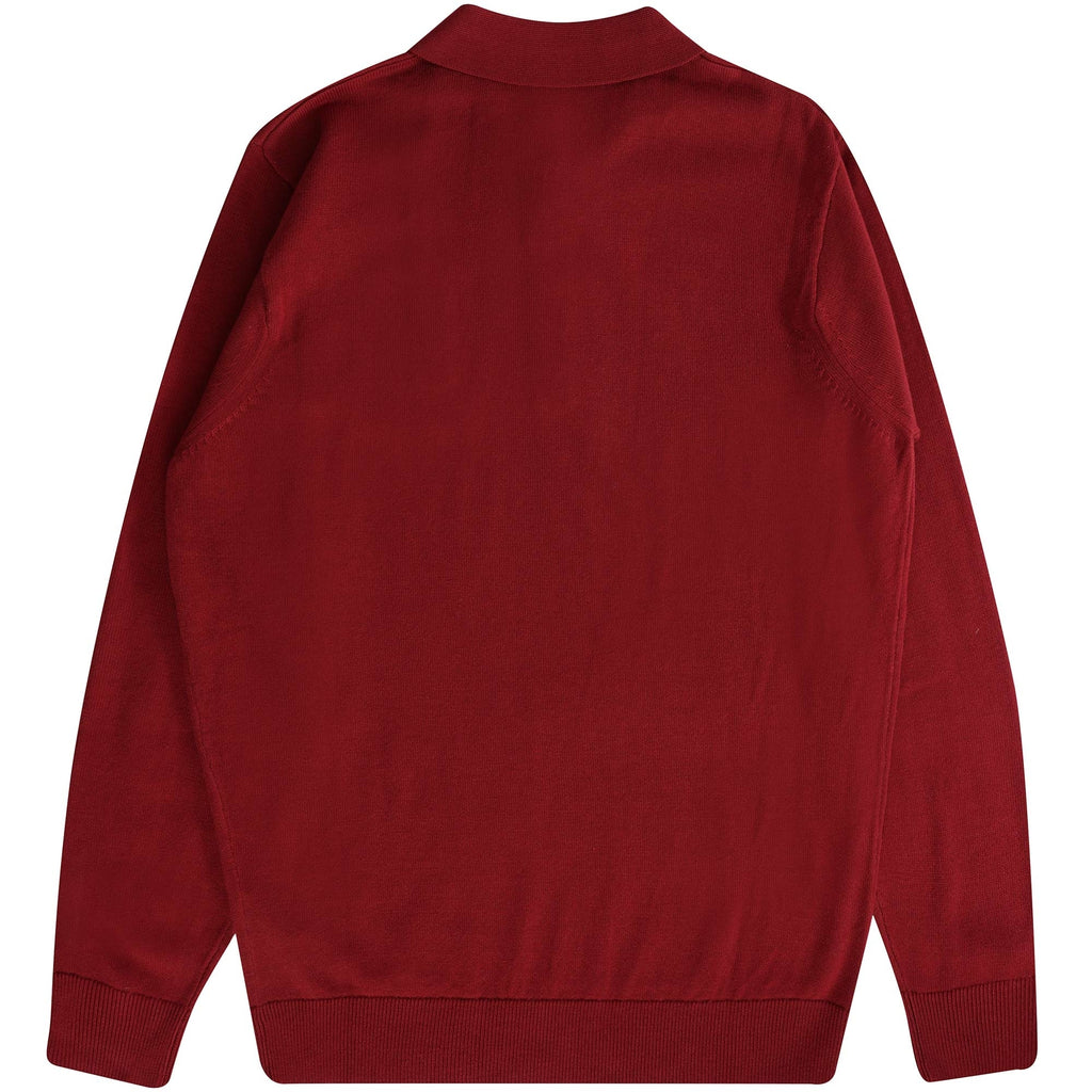 Gabicci Vintage Francesco Knit Polo Top - Rosso