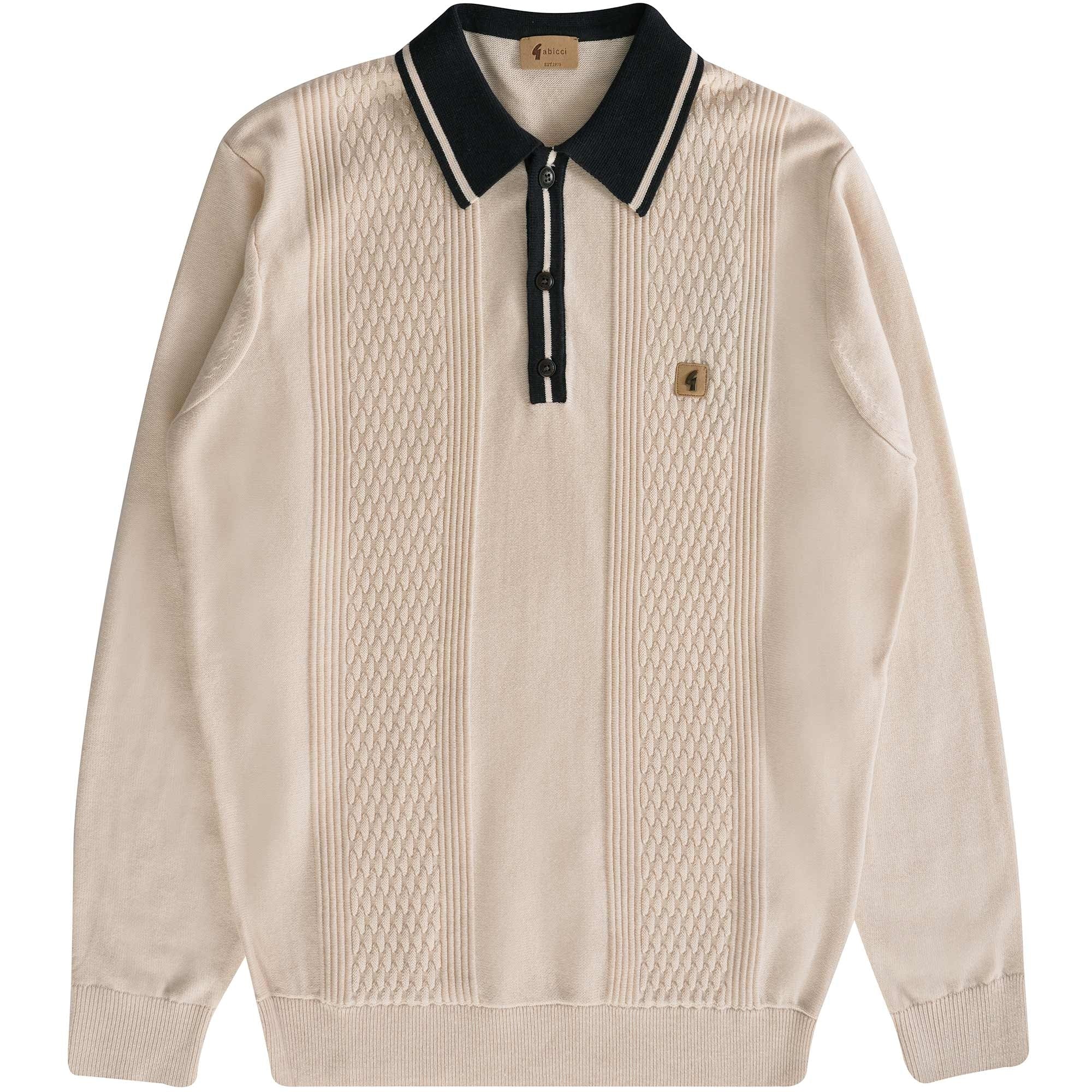 Gabicci Vintage Bethal Knit Polo Top - Cream