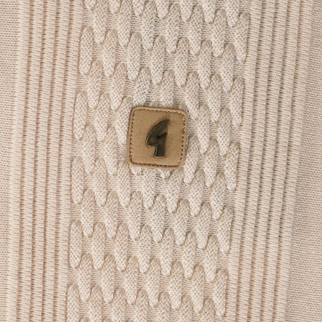 Gabicci Vintage Bethal Knit Polo Top - Cream
