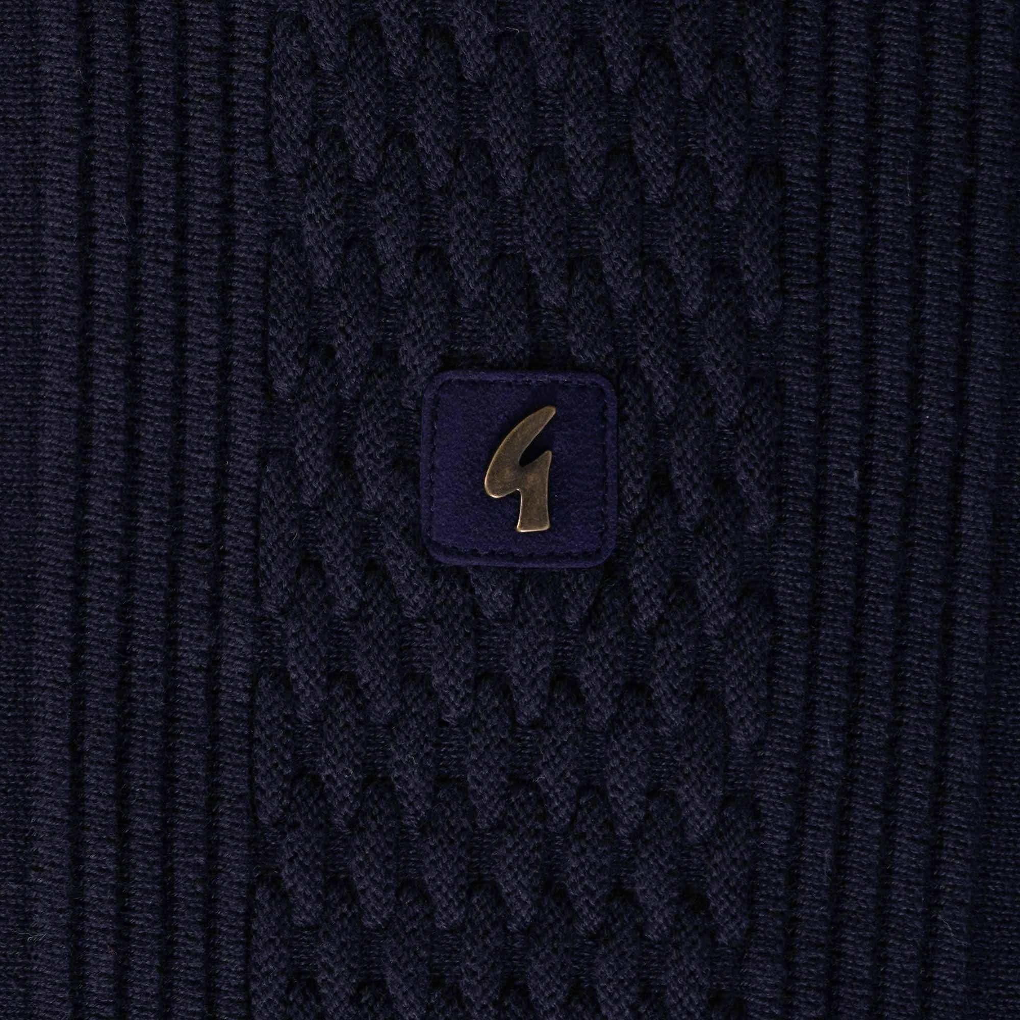 Gabicci Vintage Bethal Knit Polo Top - Navy