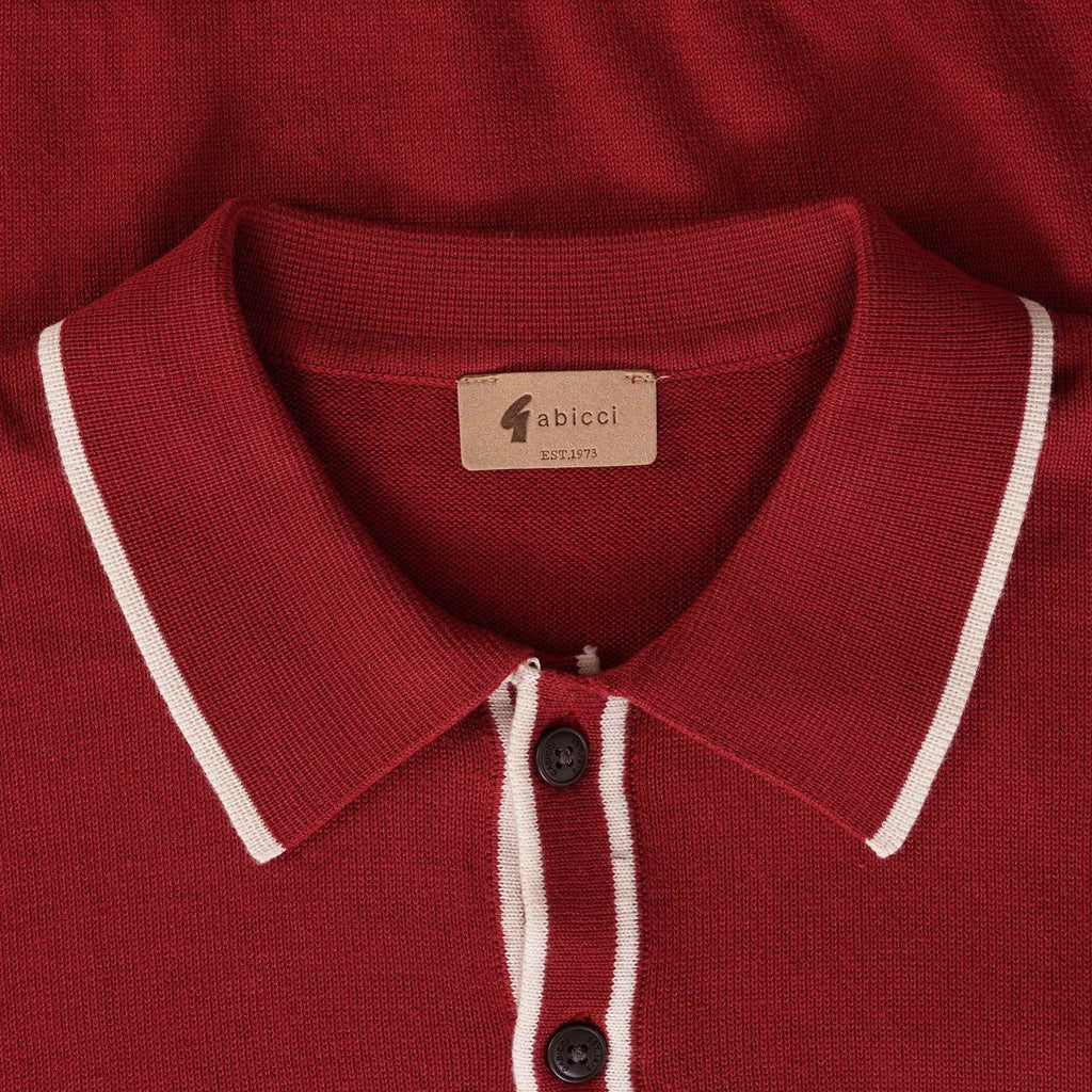 Gabicci Vintage Lineker Polo Shirt - Rosso
