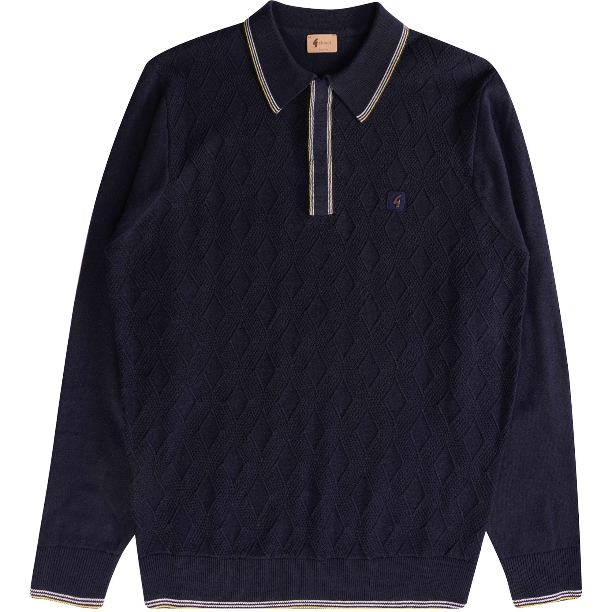Gabicci Vintage Cannavale Knit Polo Top - N010