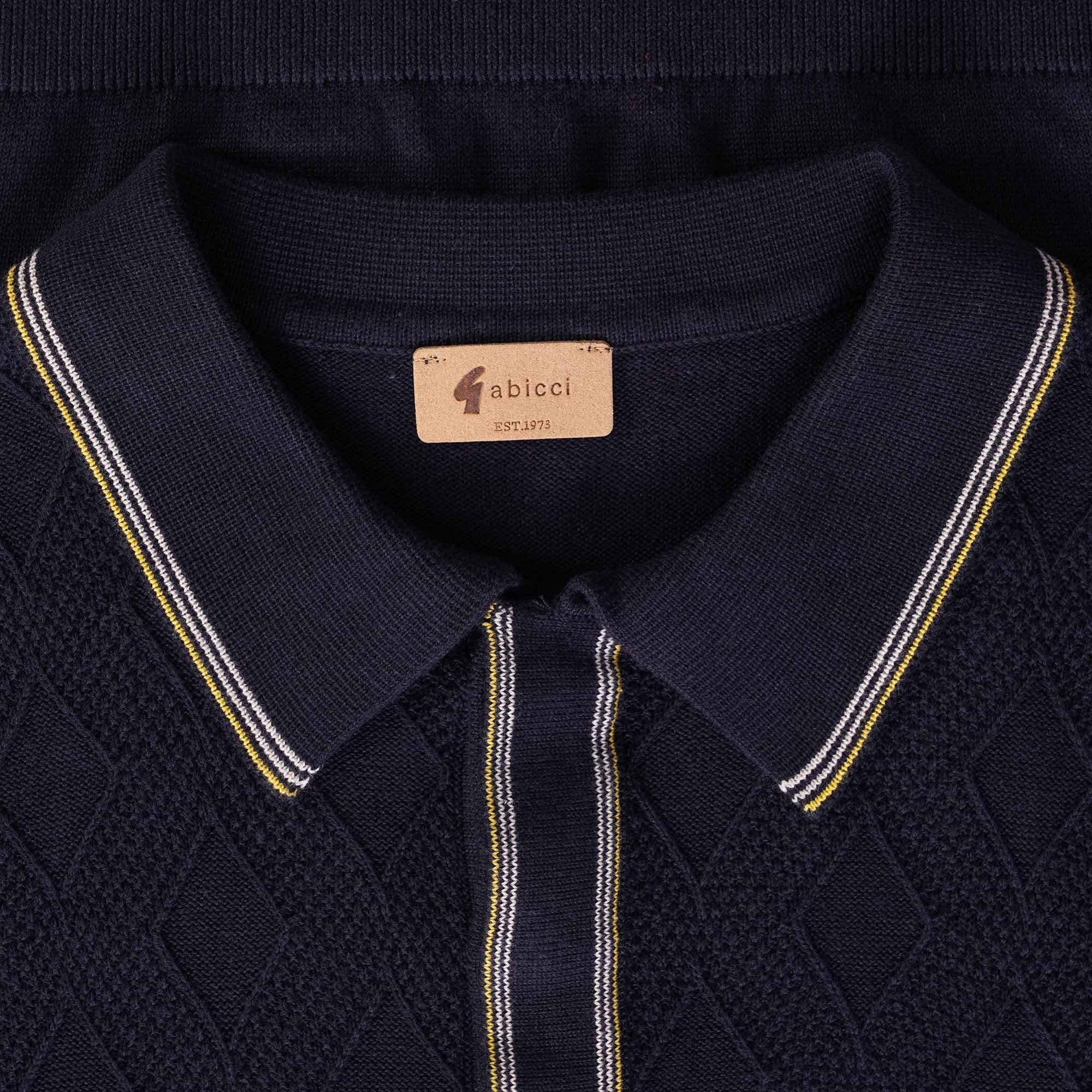 Gabicci Vintage Cannavale Knit Polo Top - N010