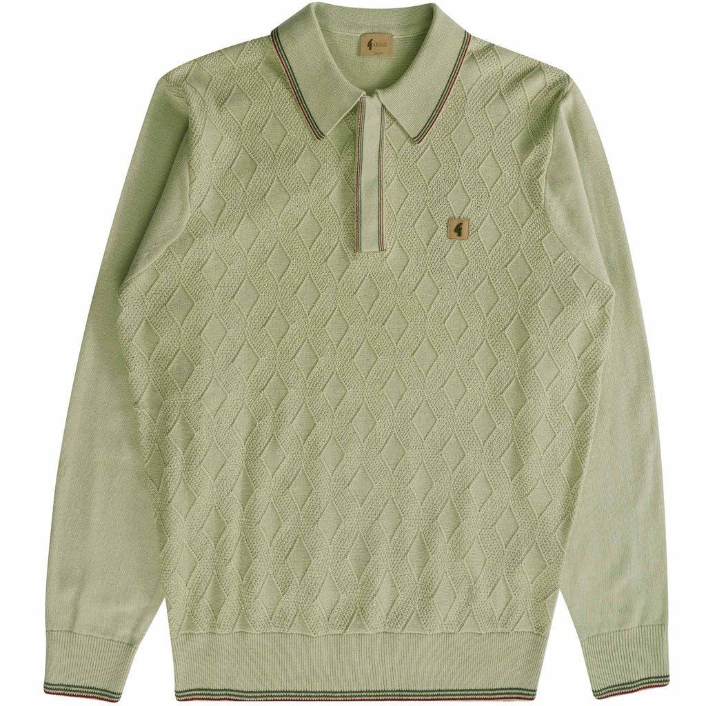 Gabicci Vintage Cannavale Knit Polo Top - Dew