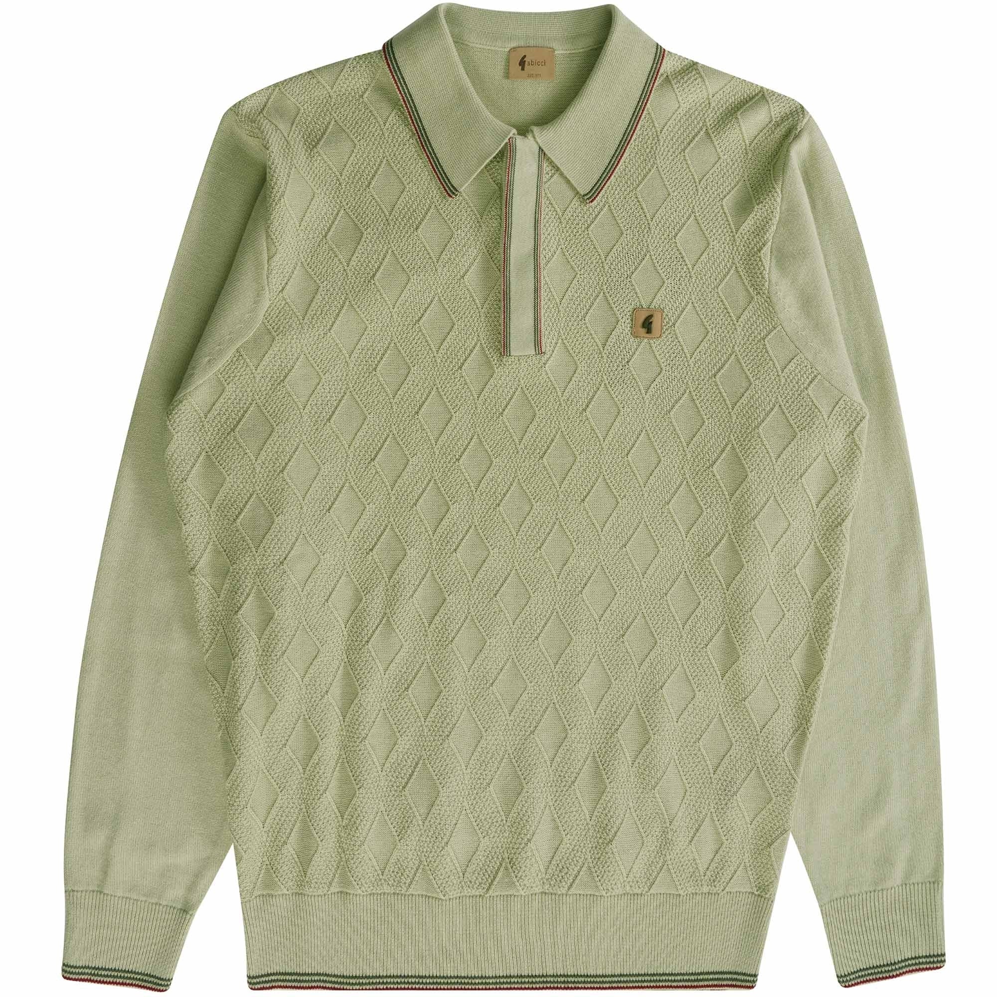 Gabicci Vintage Cannavale Knit Polo Top - Dew