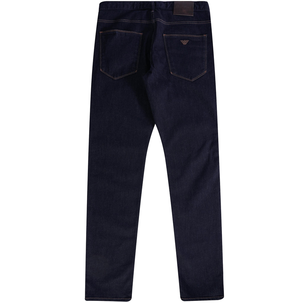 Emporio Armani J45 Regular-fit Comfort-Denim Twill Jeans - Denim Blue