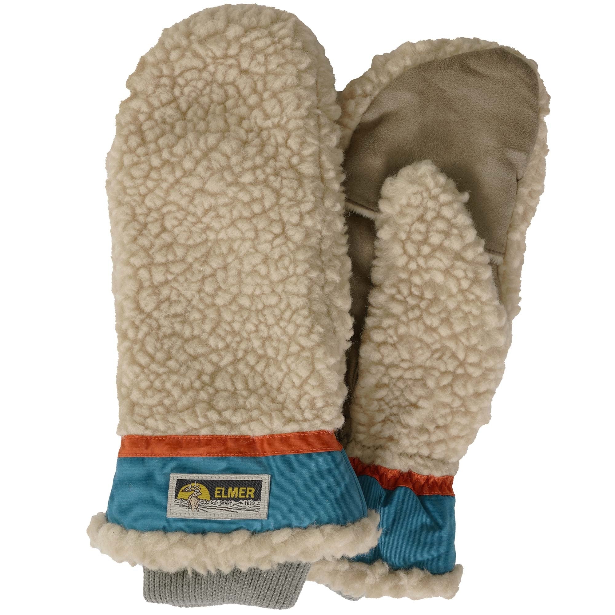 Wool Pile Flip Mitten - Beige