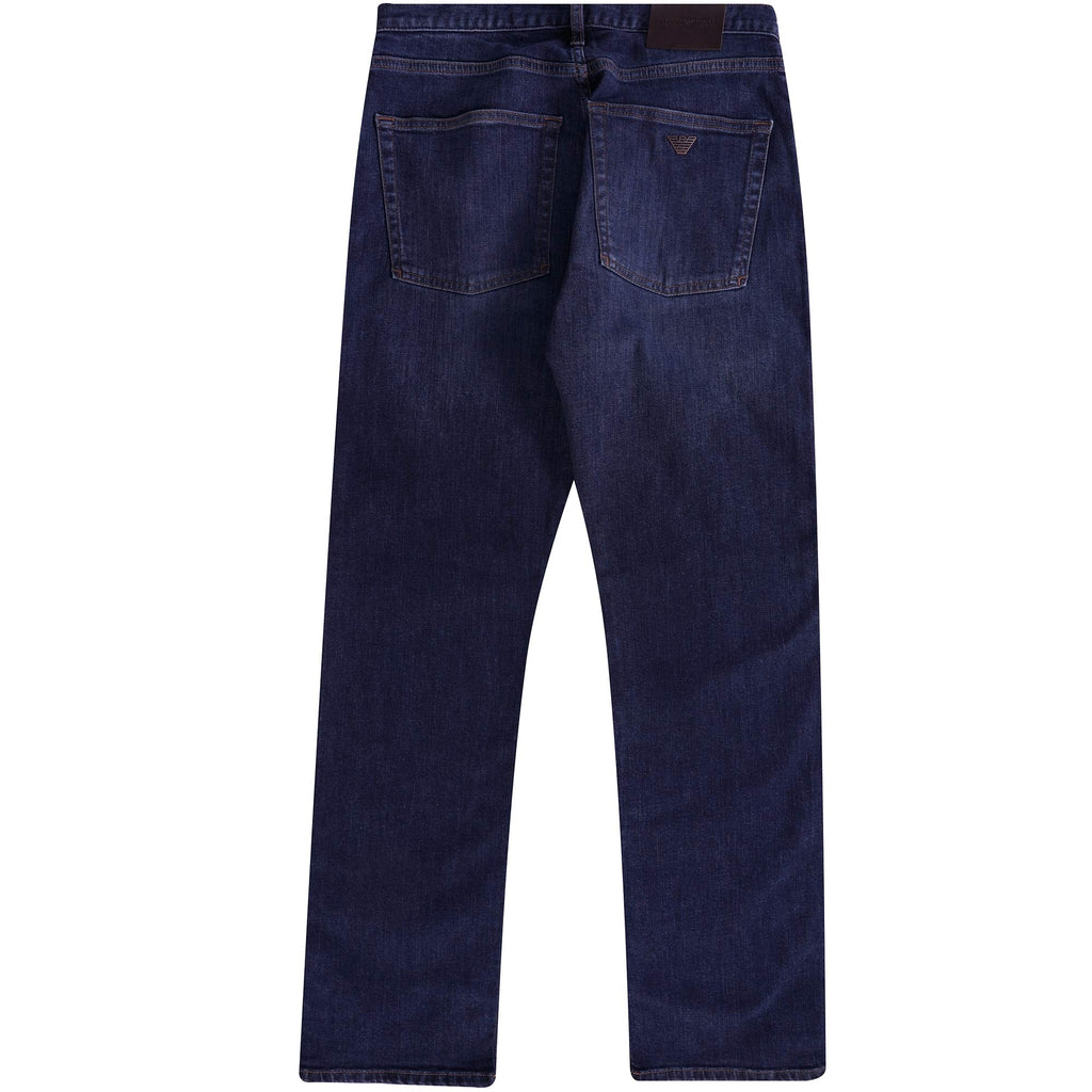 Emporio Armani J45 Regular-fit Comfort-Denim Twill Jeans - Denim Blue