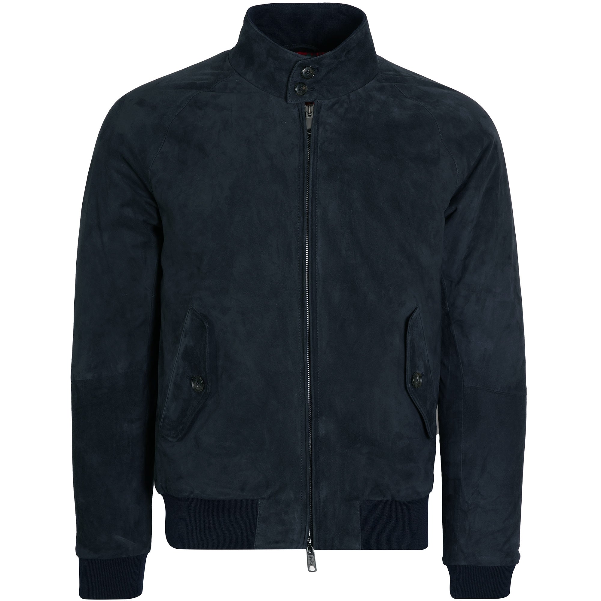 G9 Suede Harrington Jacket - Deep Blue
