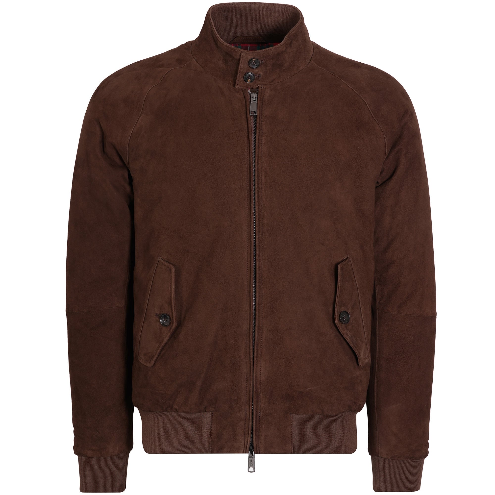 Baracuta G9 Suede Harrington Jacket - Chocolate