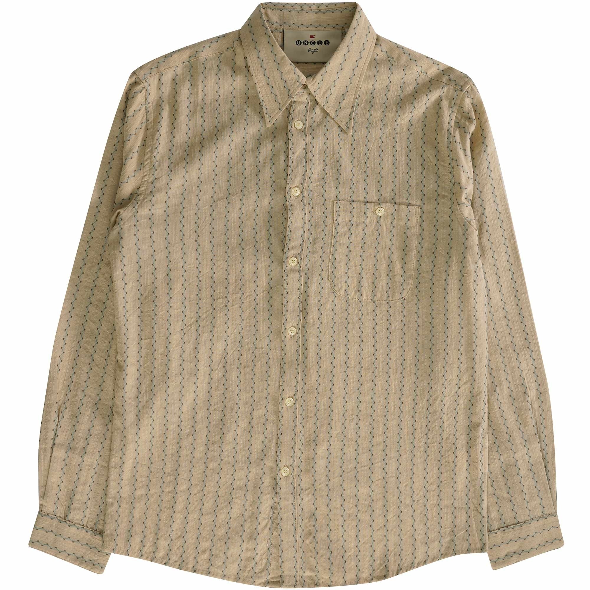 Uncle Bright Curtis Zig Zag Shirt - Cream