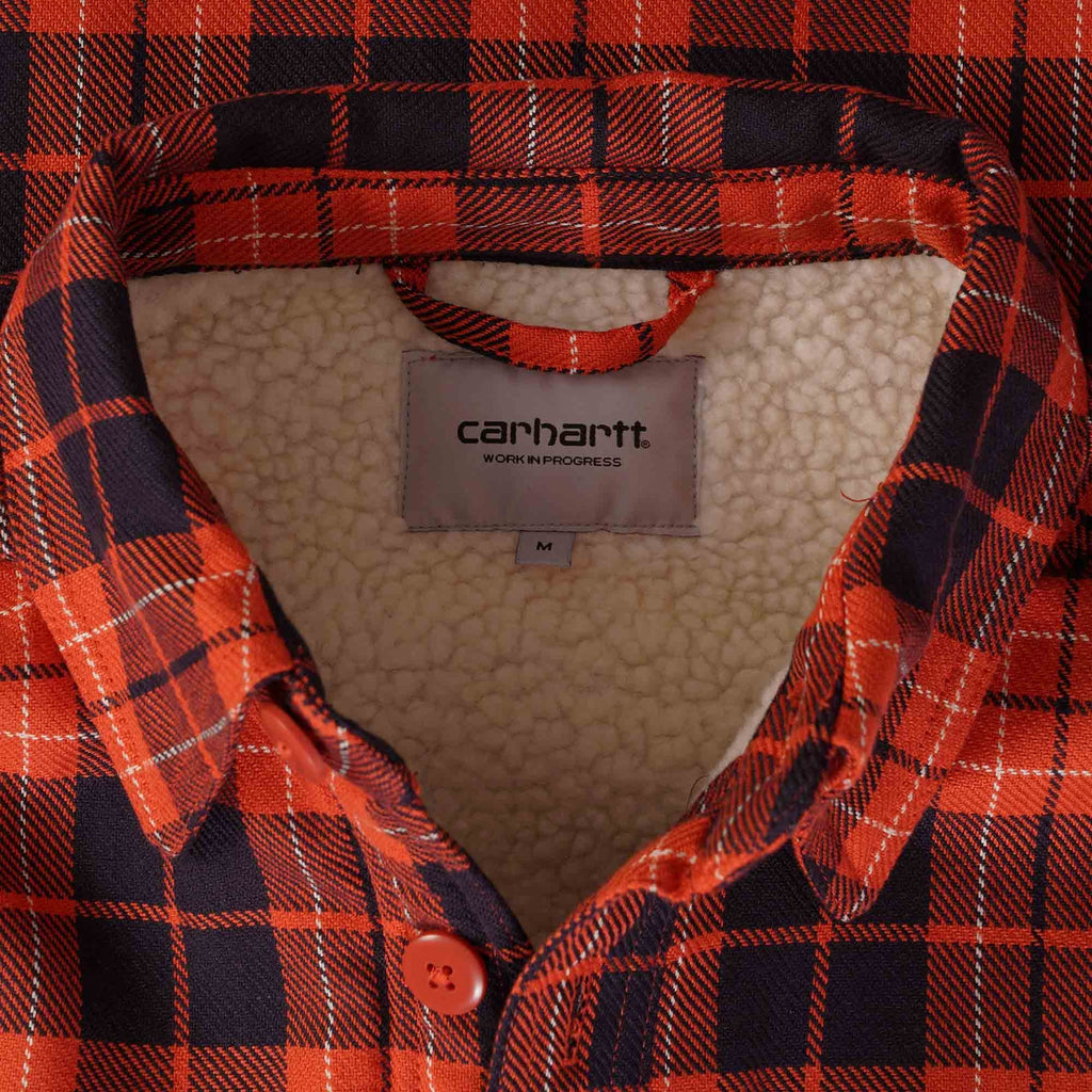 Arden Shirt Jacket - Orange/Dark Navy