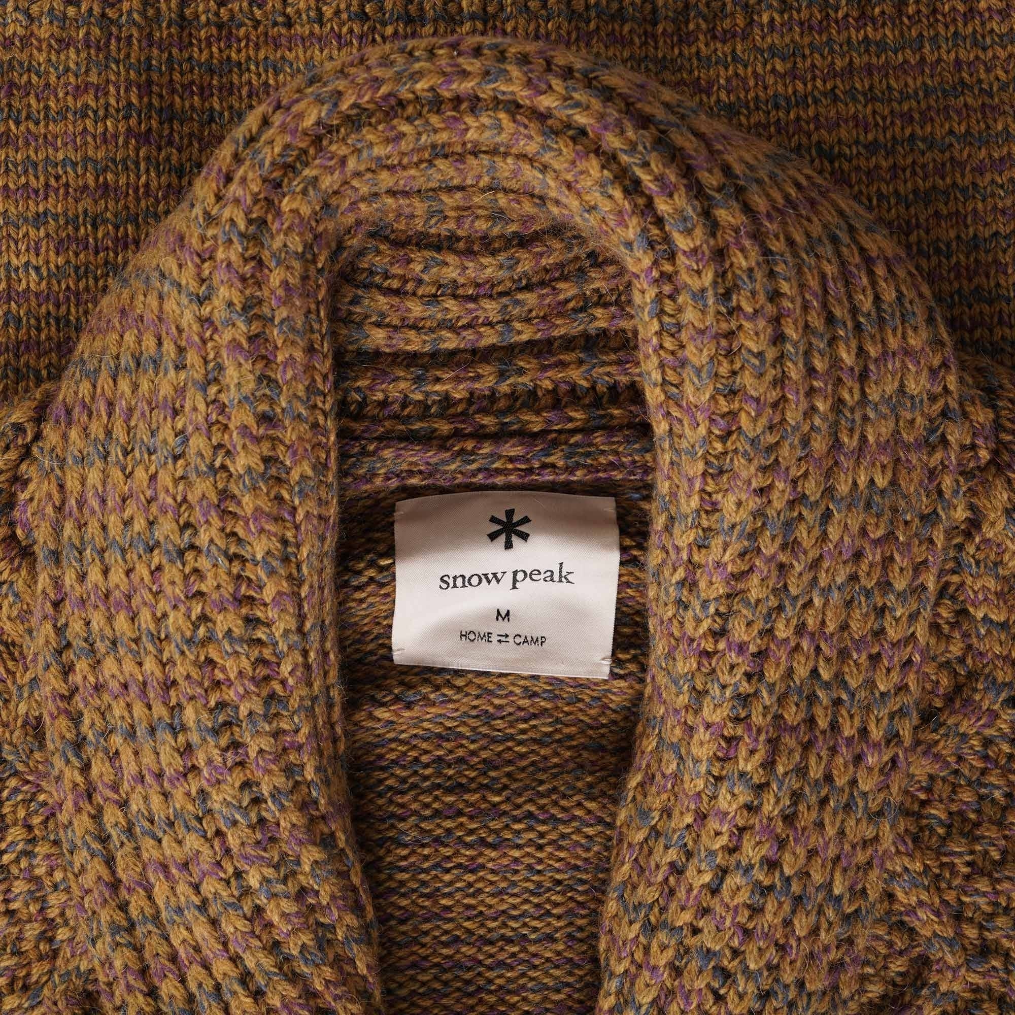 Snow Peak Alpaca Knit Cardigan - Mustard Mix