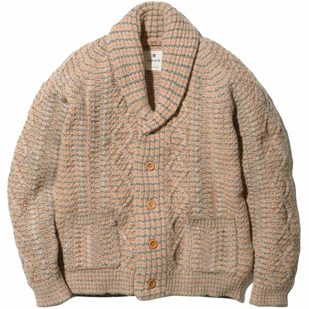 Snow Peak Alpaca Knit Cardigan - Ecru Mix