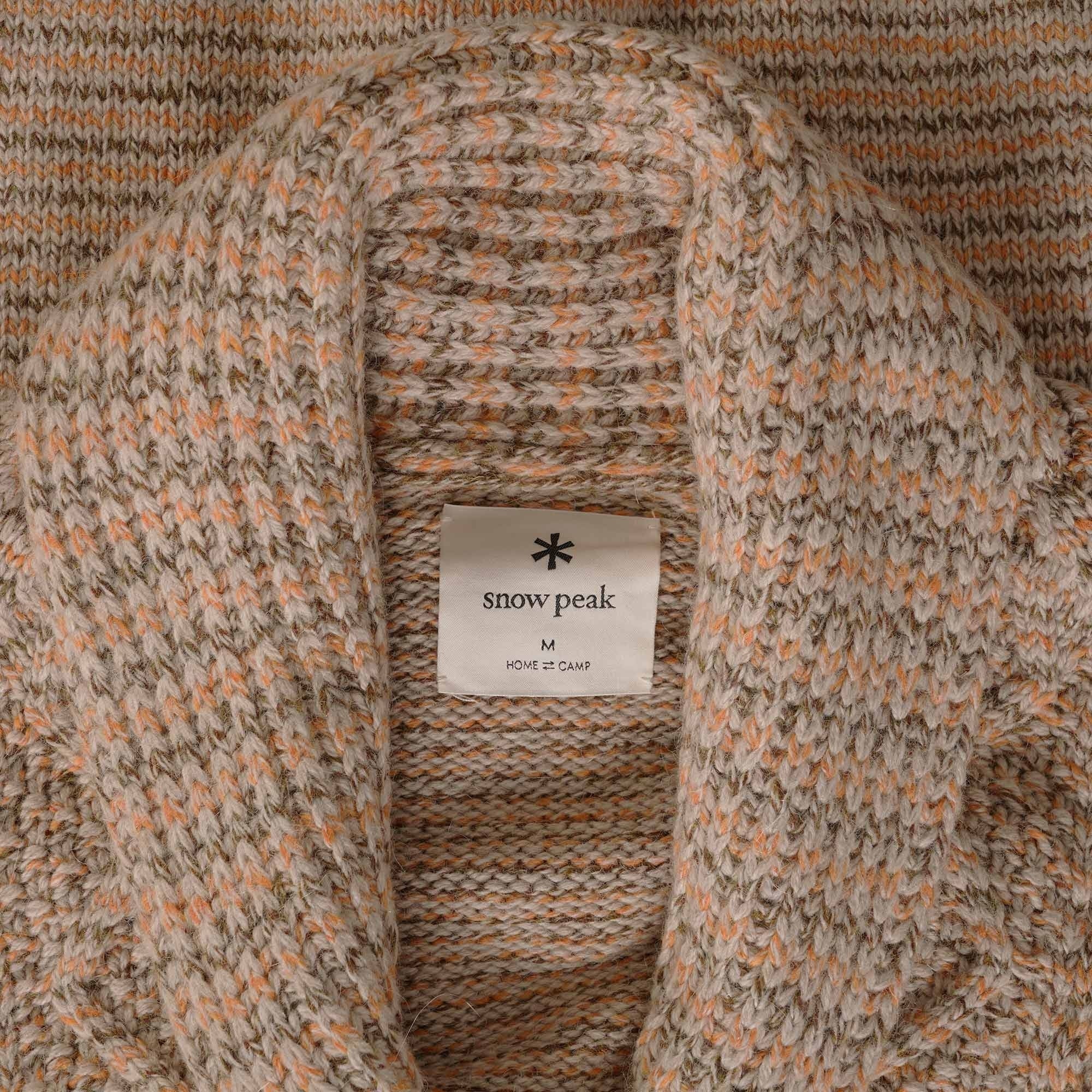 Snow Peak Alpaca Knit Cardigan - Ecru Mix
