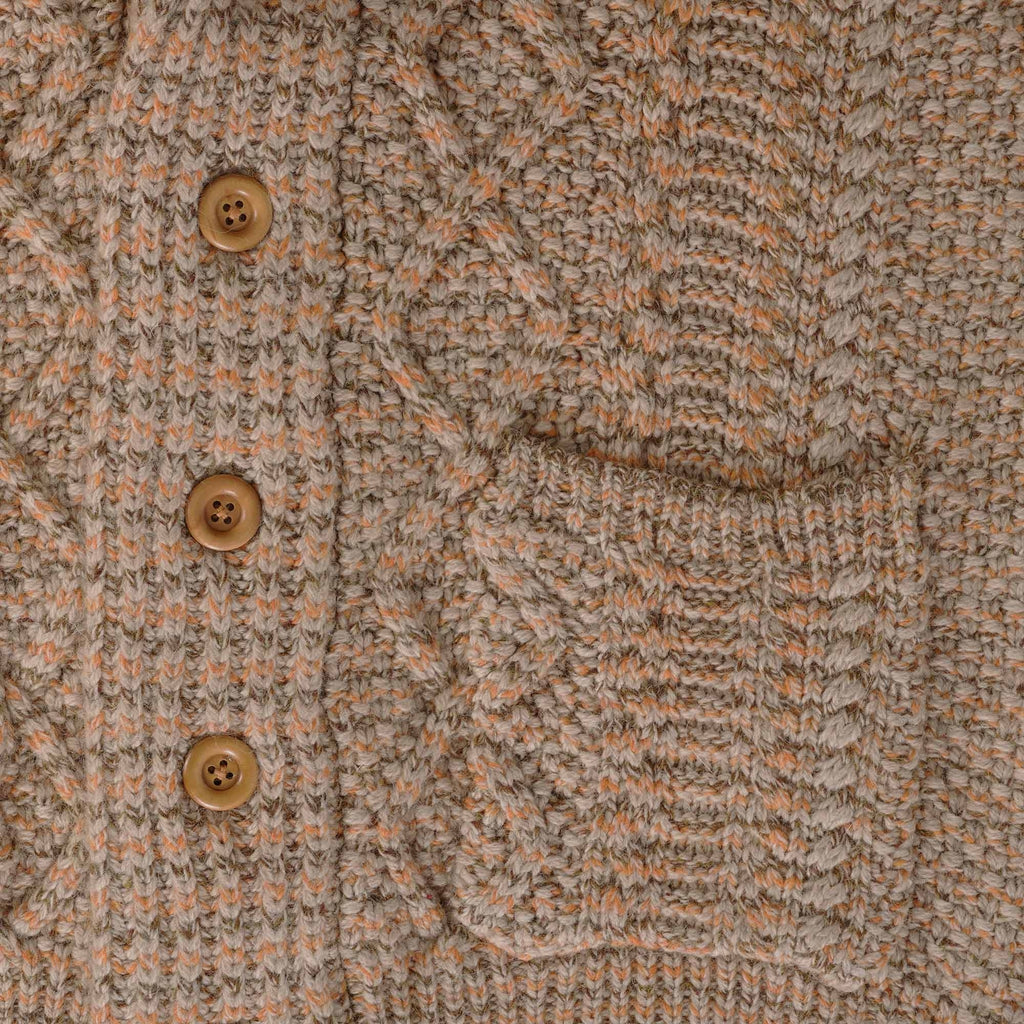 Snow Peak Alpaca Knit Cardigan - Ecru Mix