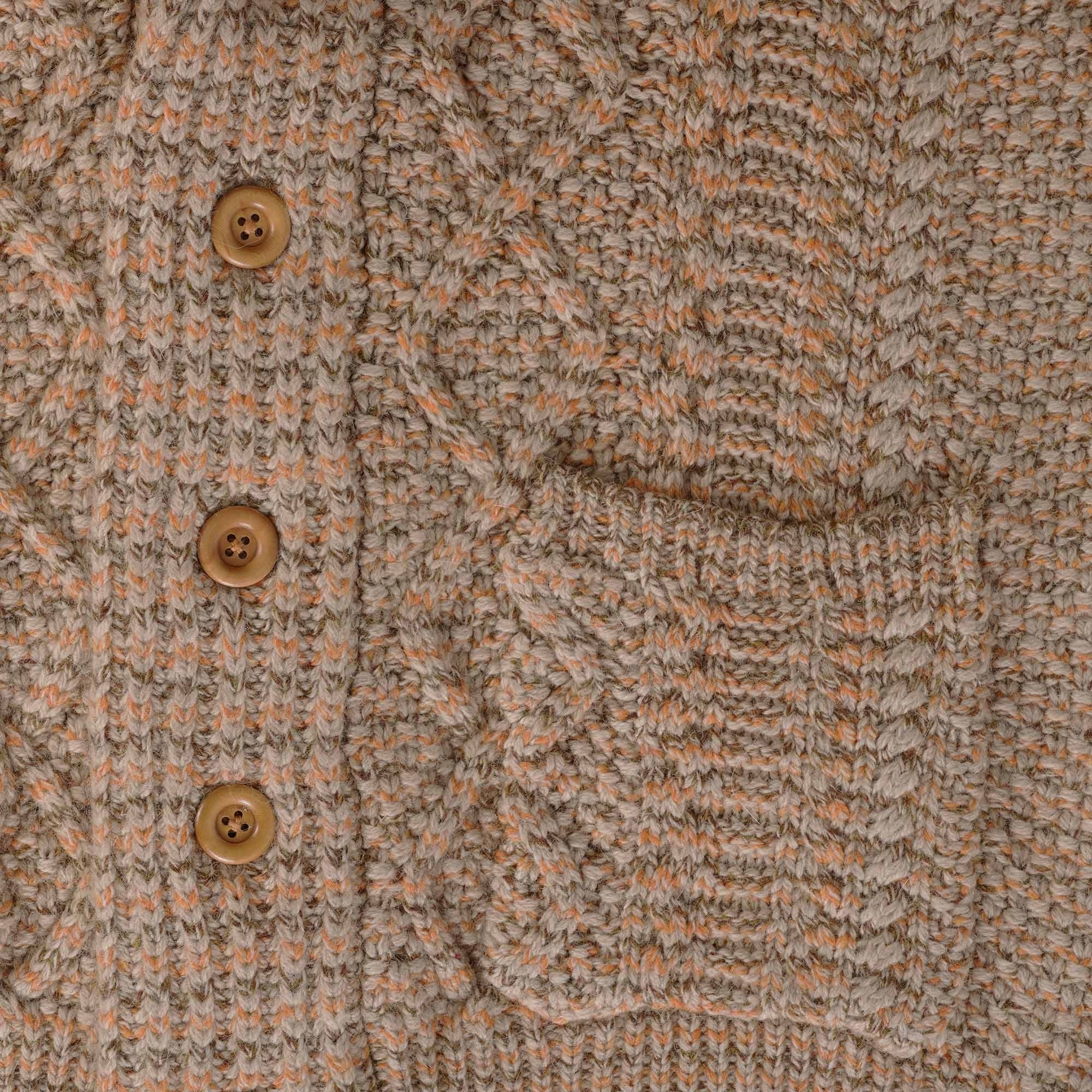 Snow Peak Alpaca Knit Cardigan - Ecru Mix