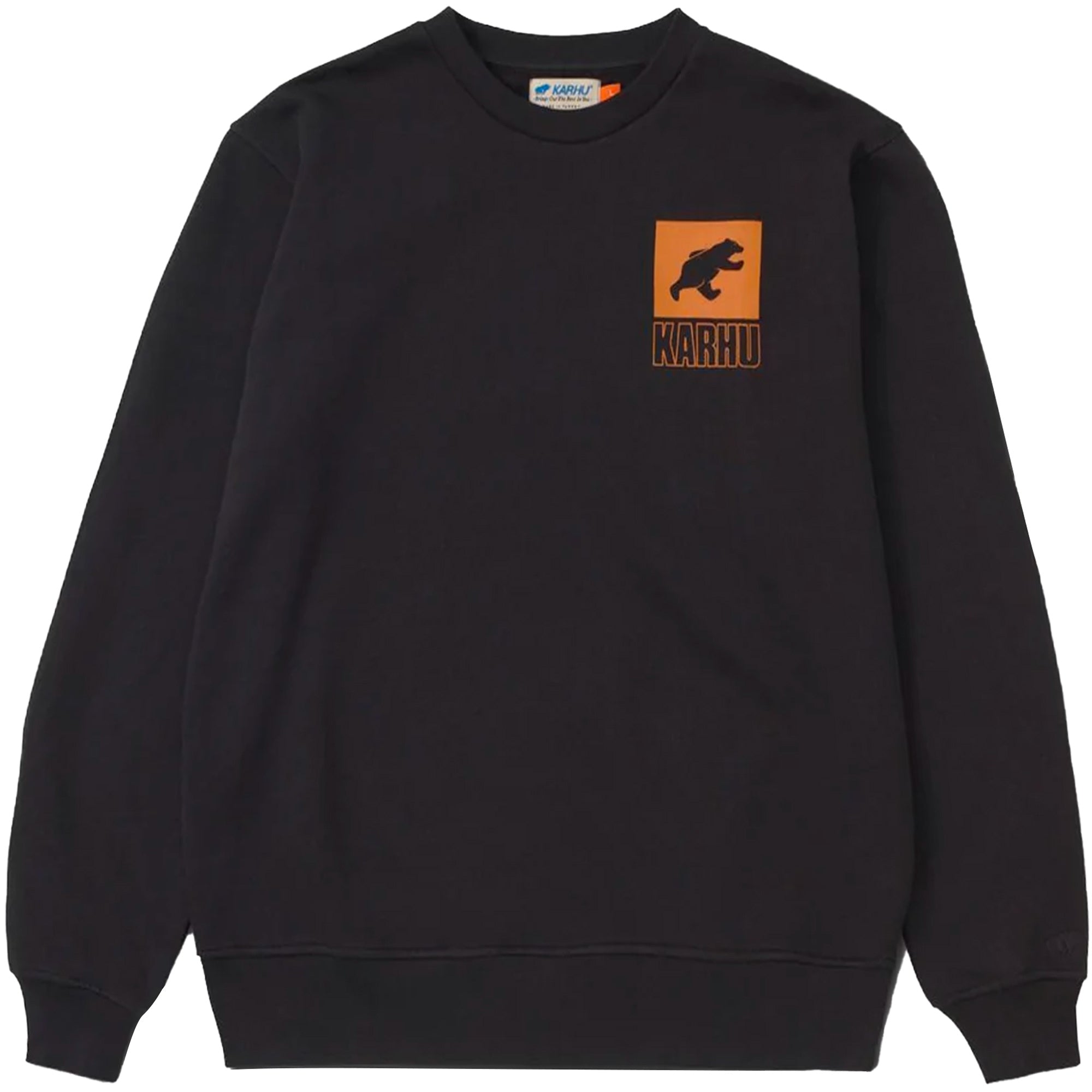 Karhu Sport Bear Logo Sweatshirt - Jet Black/Desert Sun