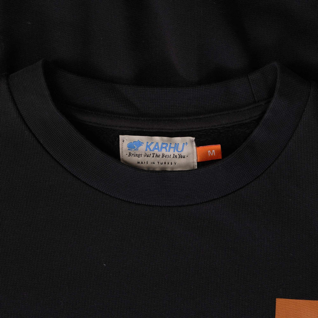 Karhu Sport Bear Logo Sweatshirt - Jet Black/Desert Sun